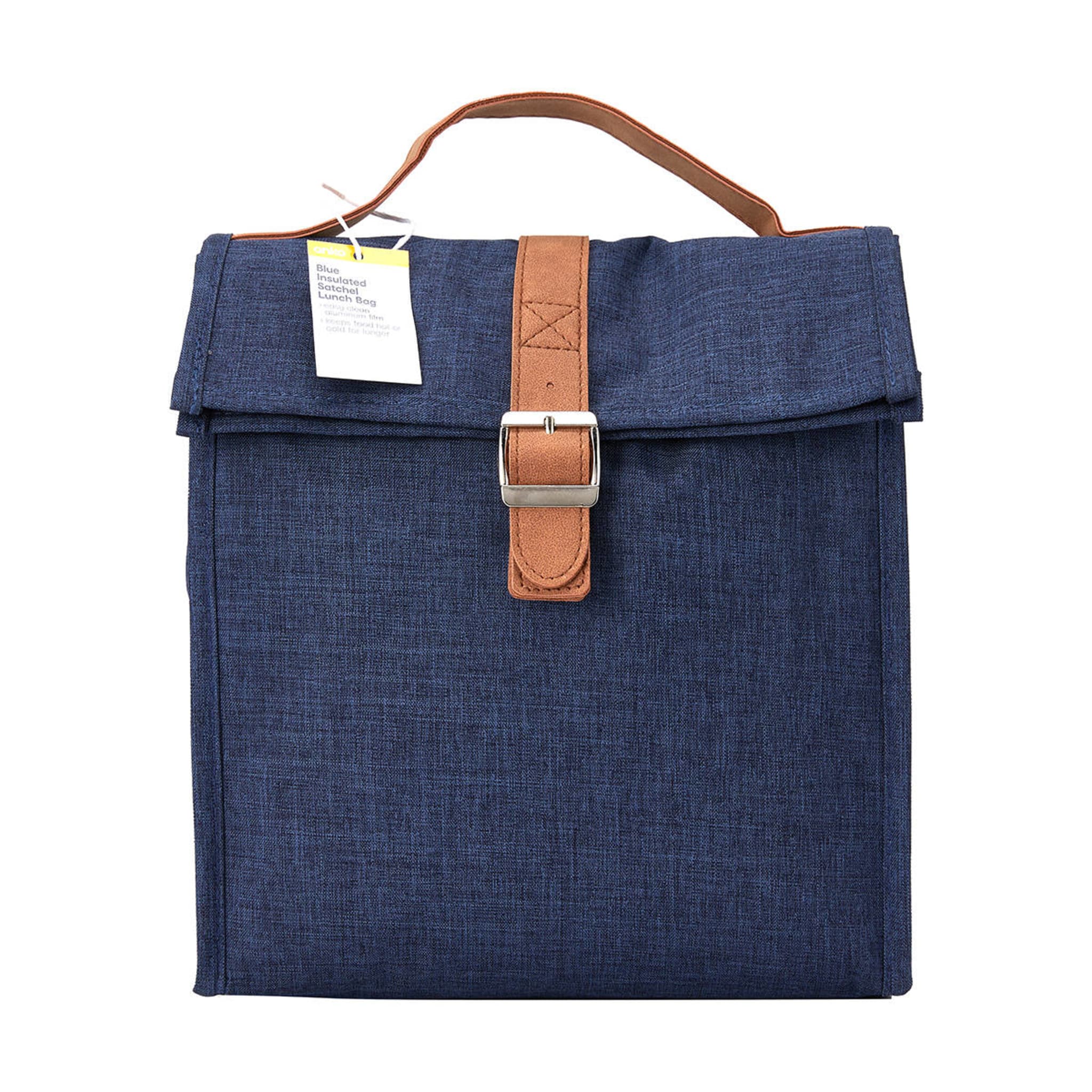 Blue Insulated Satchel Lunch Bag Kmart