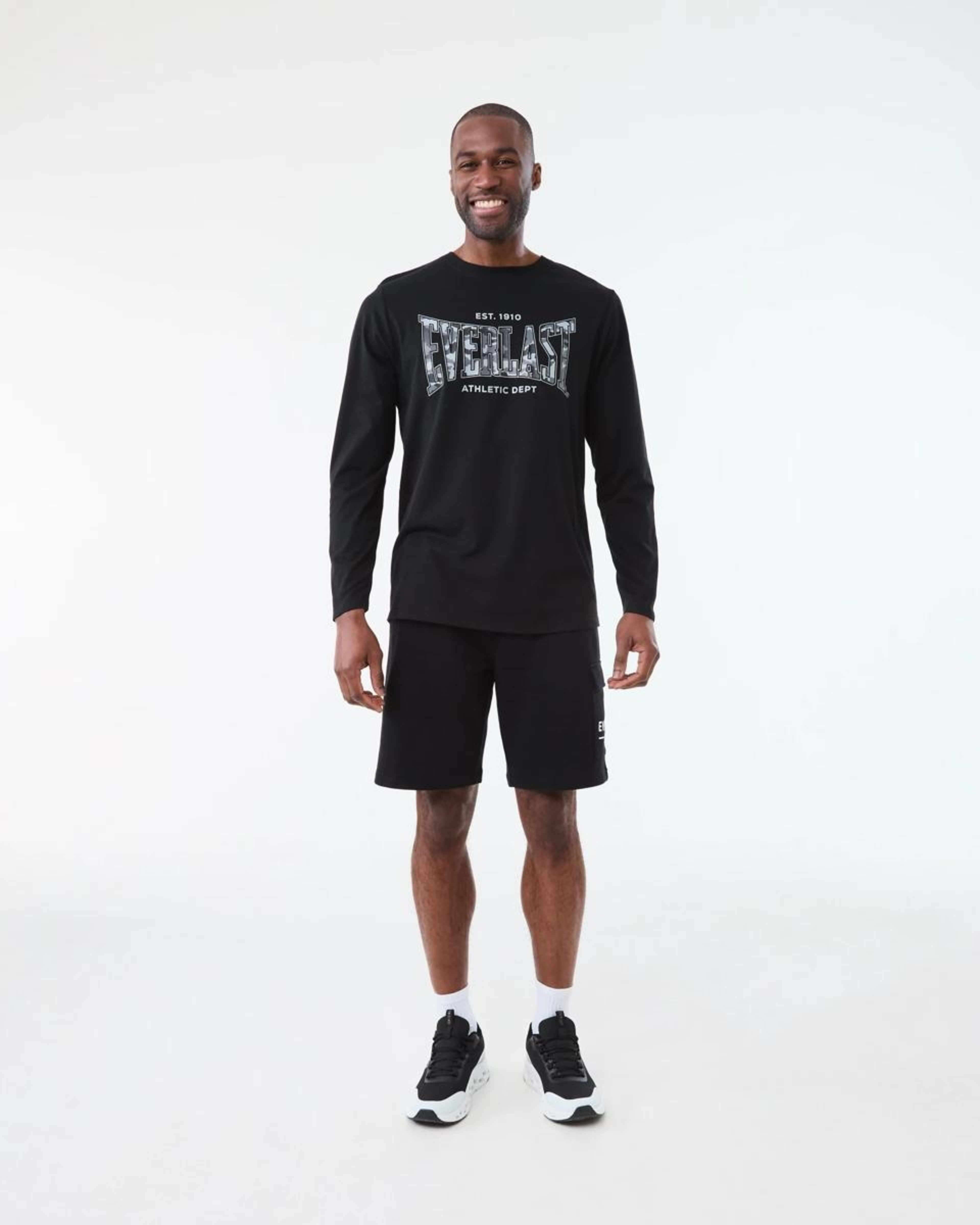6 Everlast Mens Relaxed Printed Long Sleeve T-shirt EVERLAST BLACK, 6 of 6