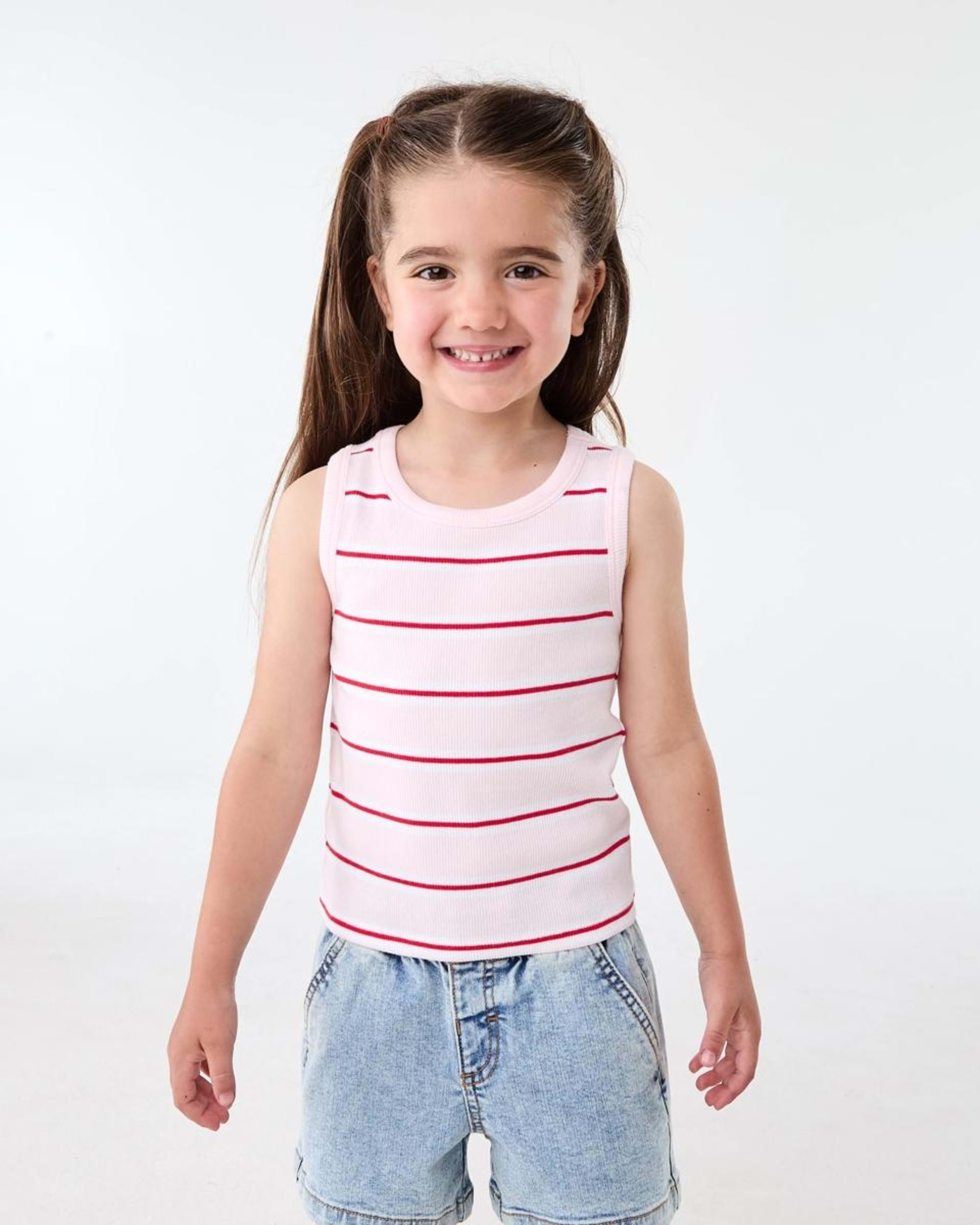 1 Rib Tank Top Pnk Stripe, 1 of 6