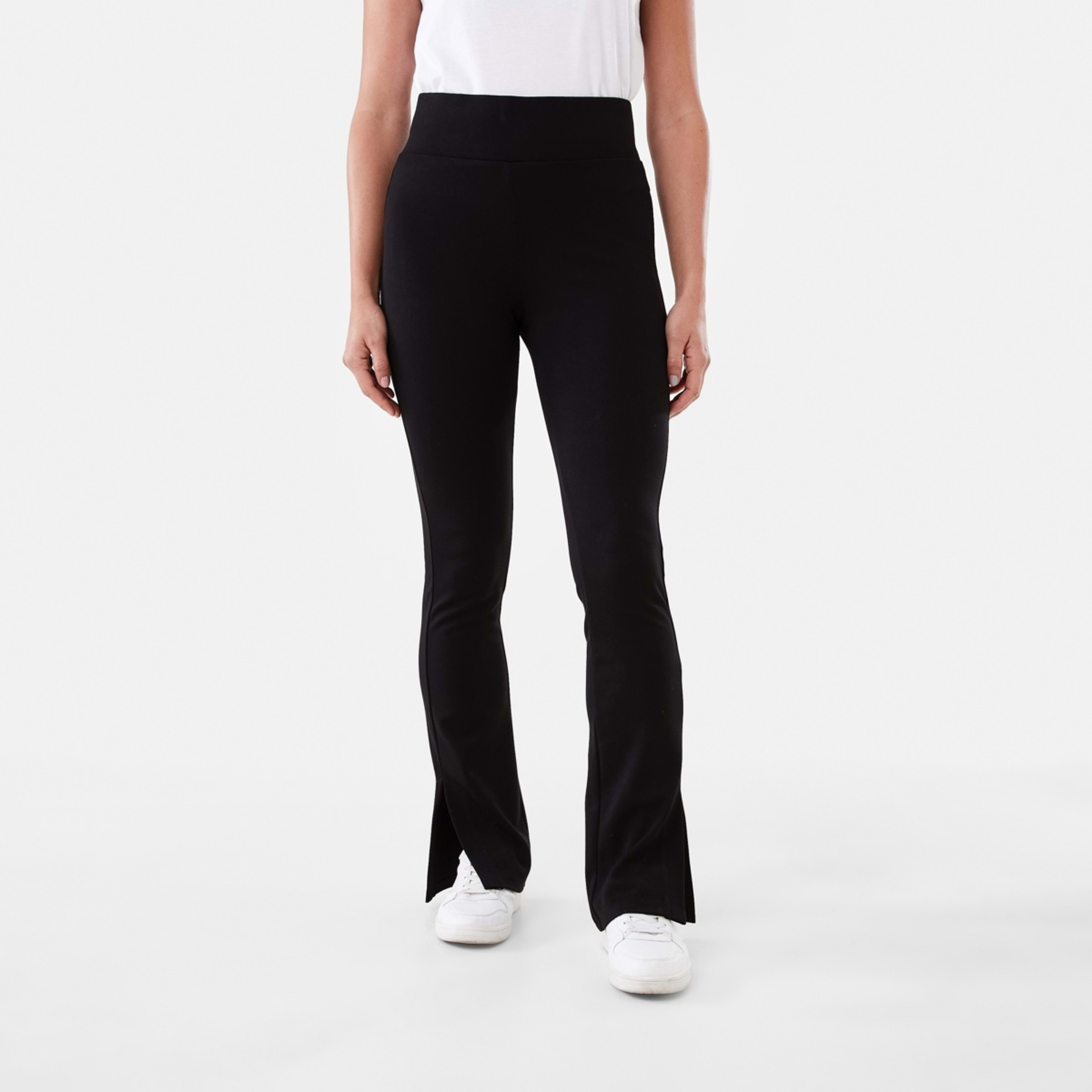 1 Split Hem Leggings Black, 1 of 5