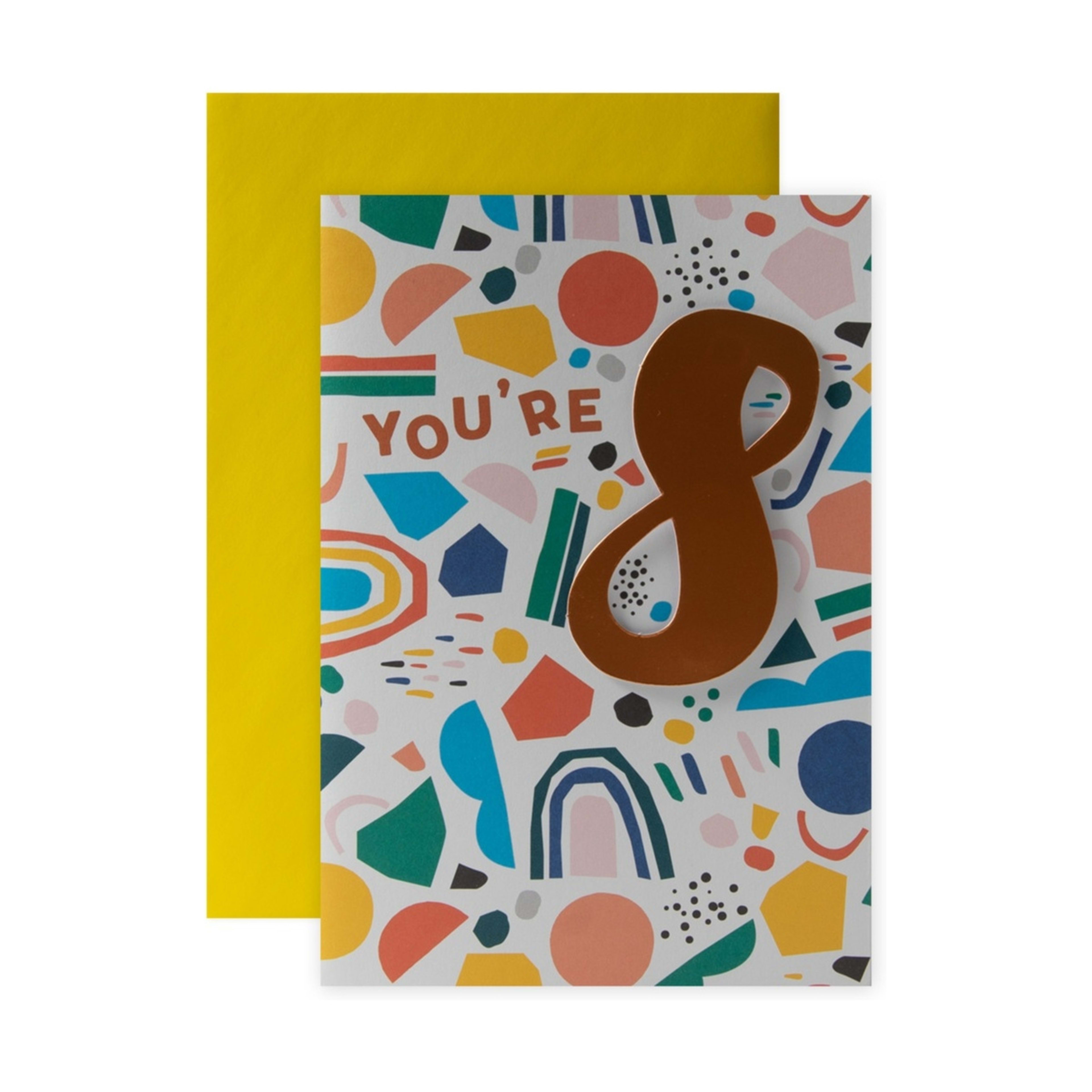 1 Connections from Hallmark 8th Birthday Card - Shapes & Colours