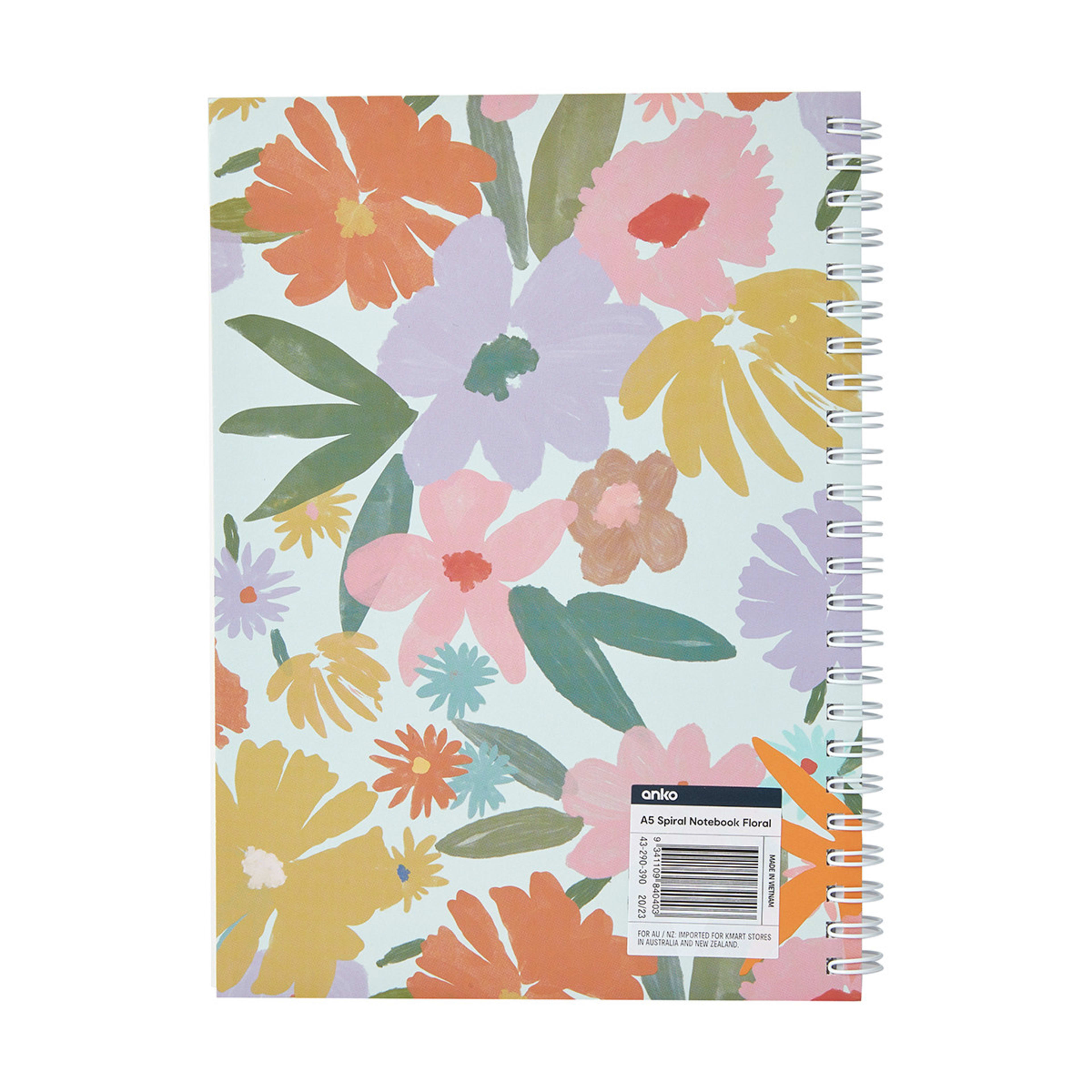 A5 Spiral Notebook Floral Kmart
