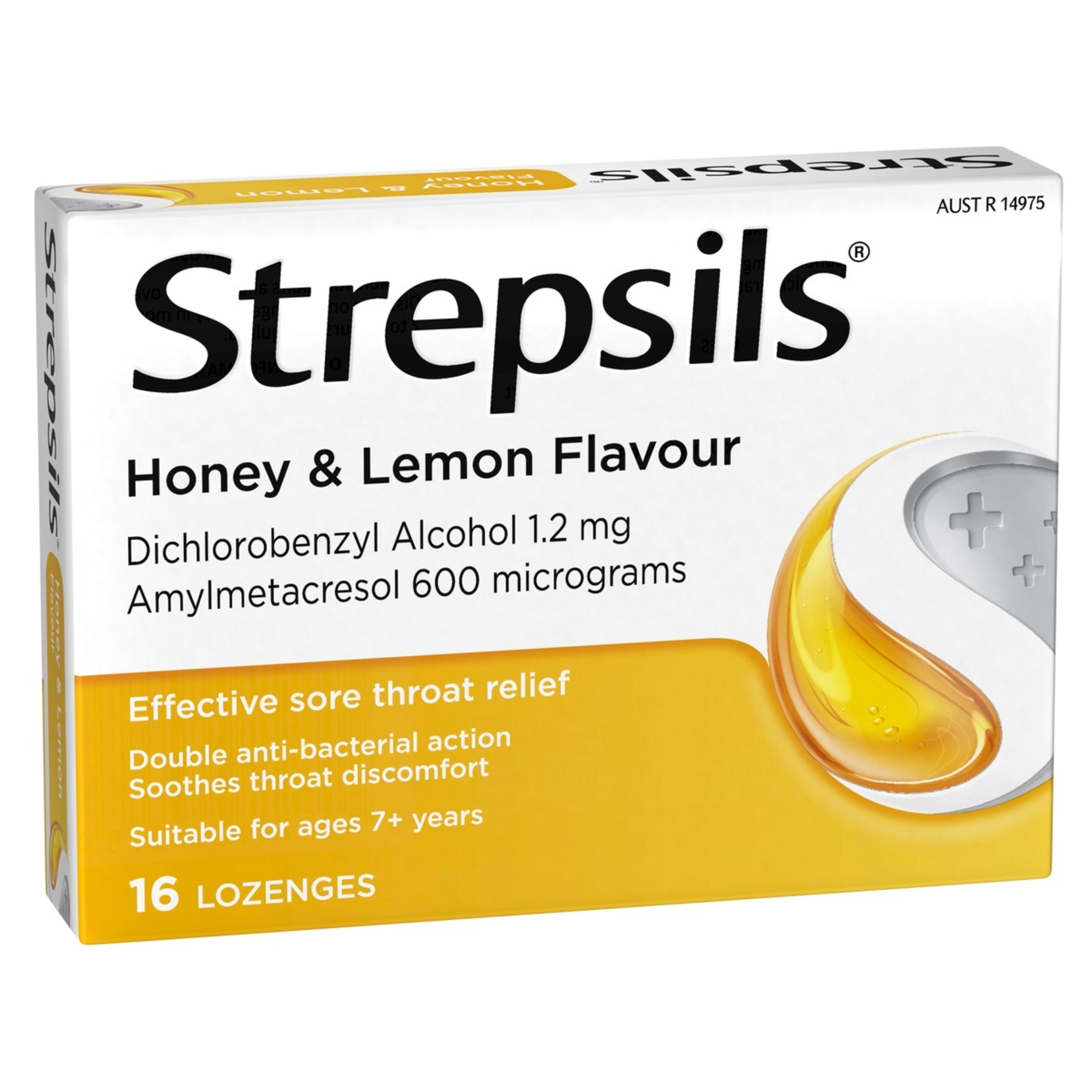 9 16 Pack Strepsils Sore Throat Relief Honey & Lemon Lozenges, 9 of 10