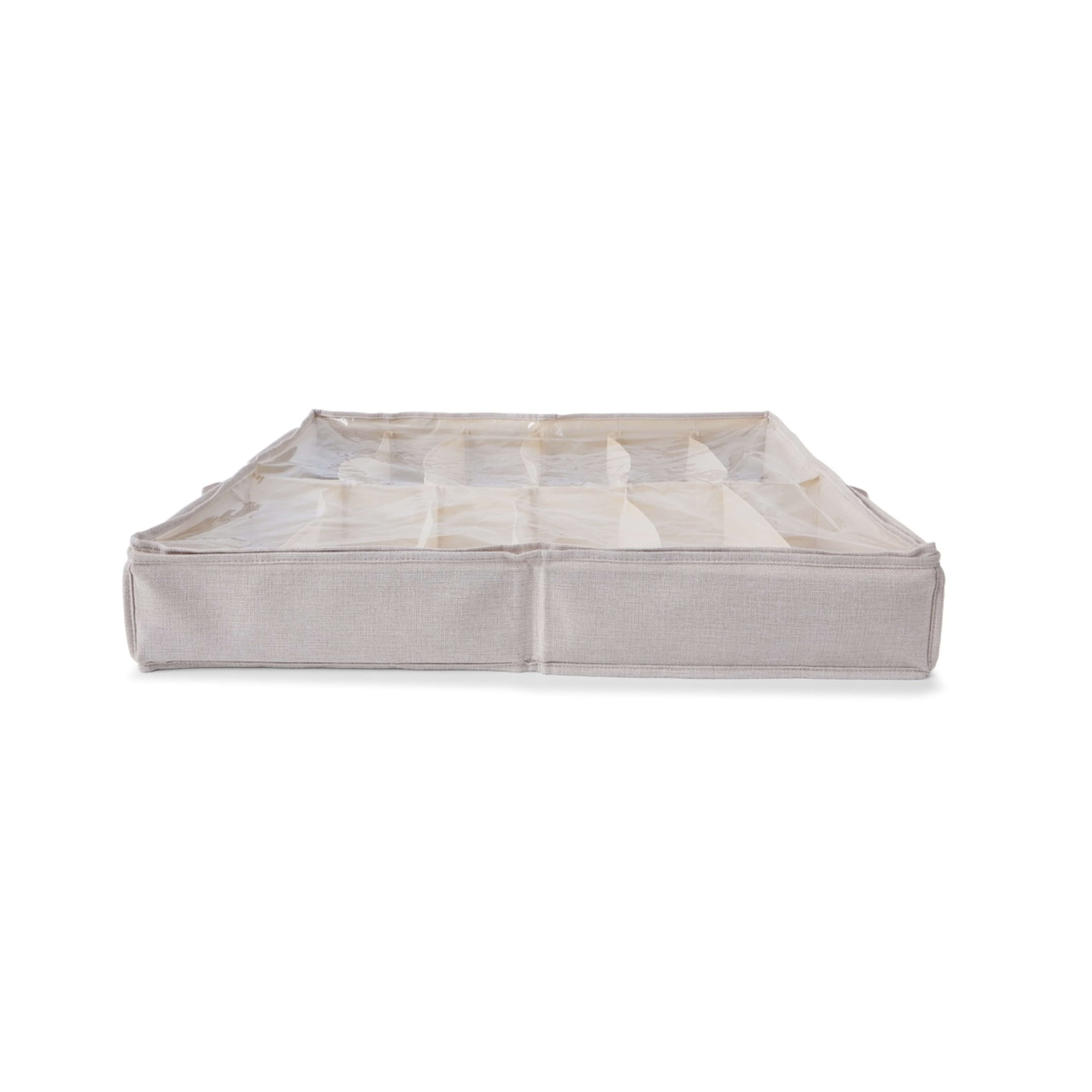 5 Linen Look Underbed Shoe Storage, 5 of 7