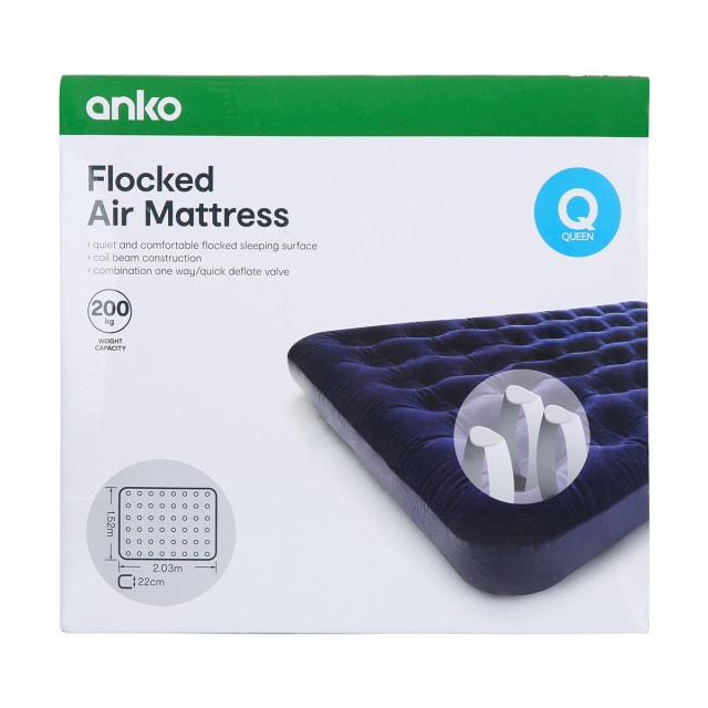 Flocked Air Mattress Queen Bed Kmart