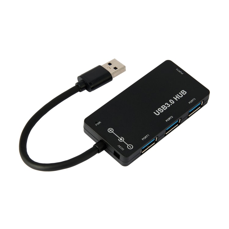 4 Port USB 3.0 Hub Black Kmart