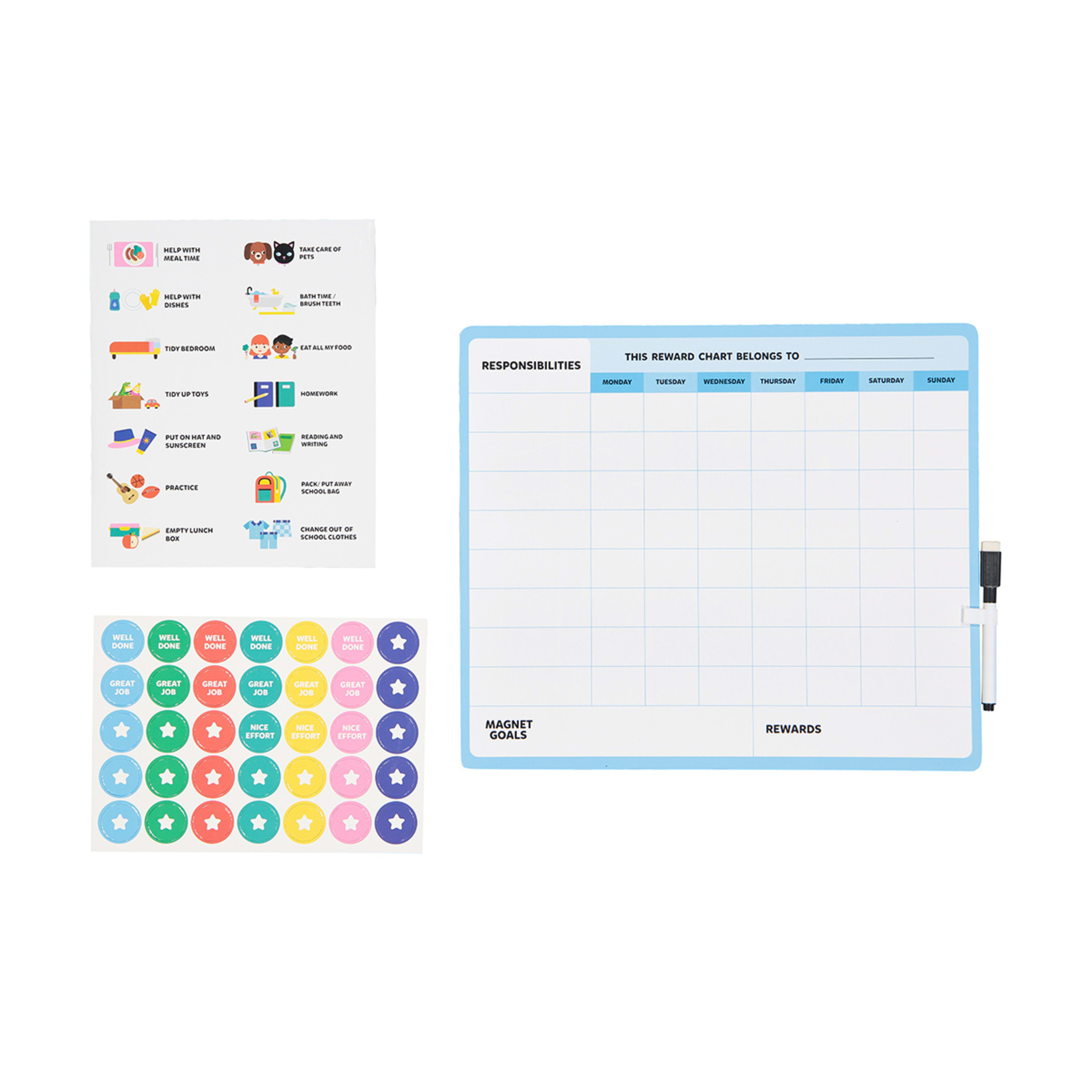 3 Magnetic Reward Chart Daily Tasks, 3 of 5