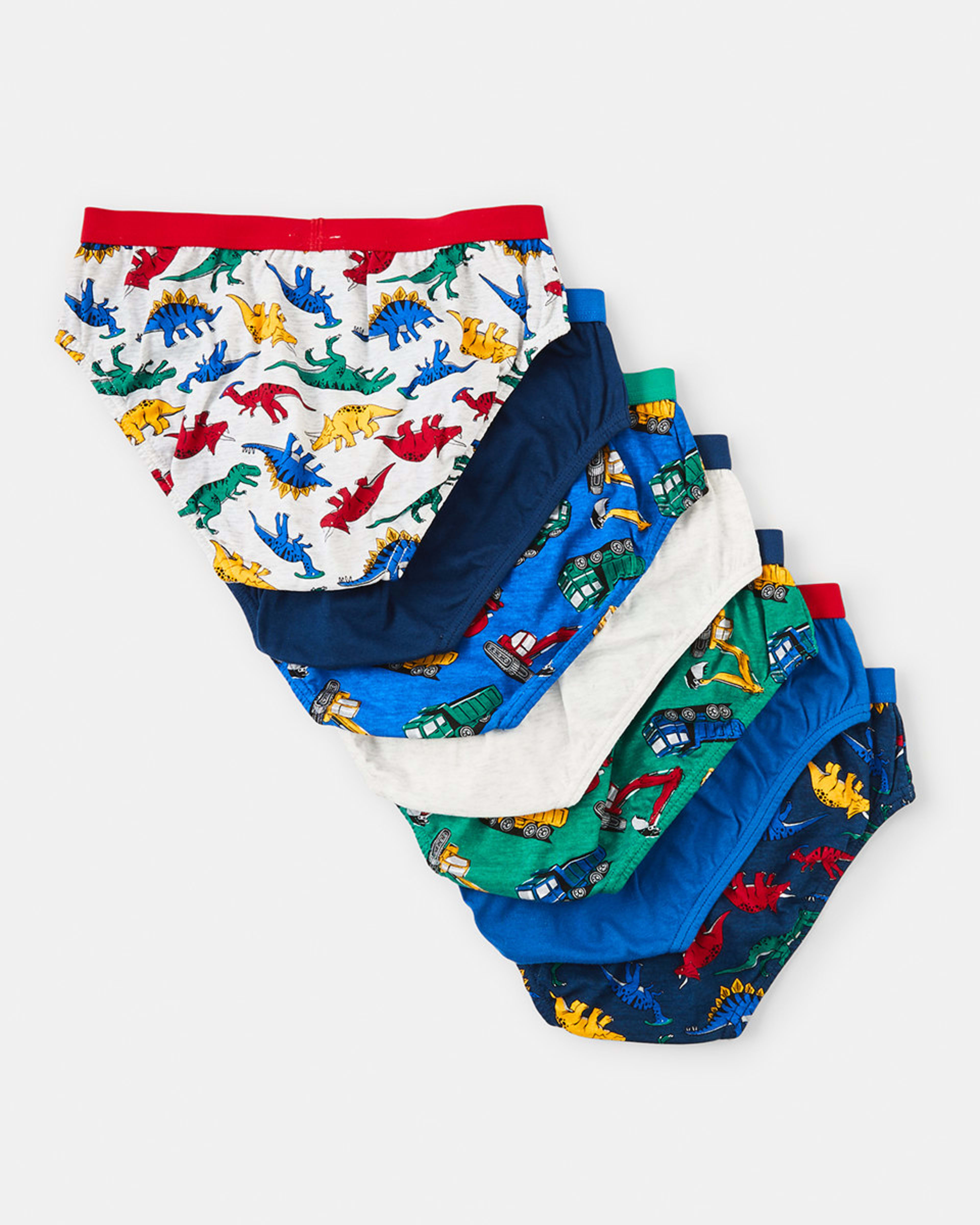 2 7 Pack Print Briefs Dino Truck, 2 of 10