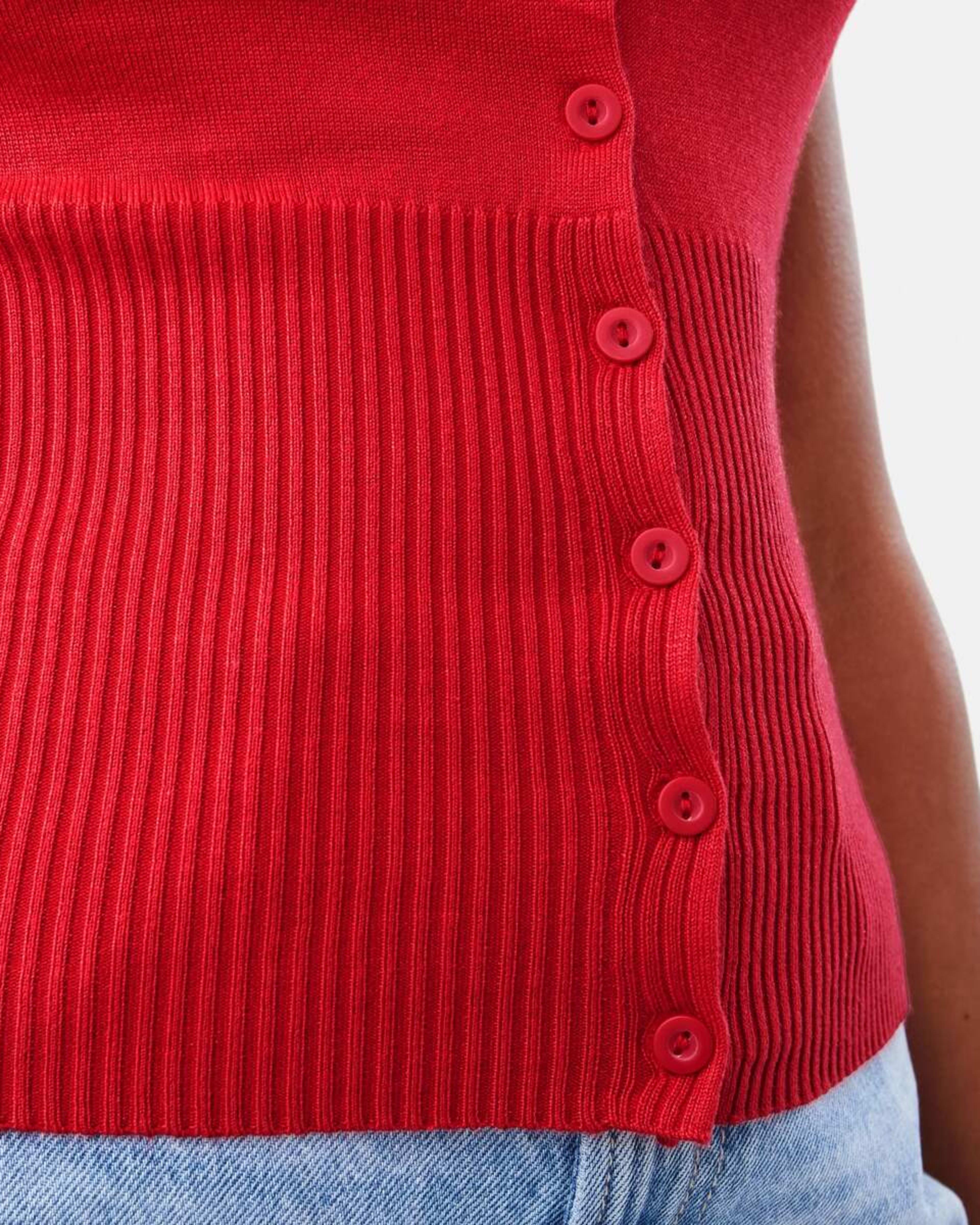 8 Short Sleeve Longline Button Up Top Strawberry, 8 of 8