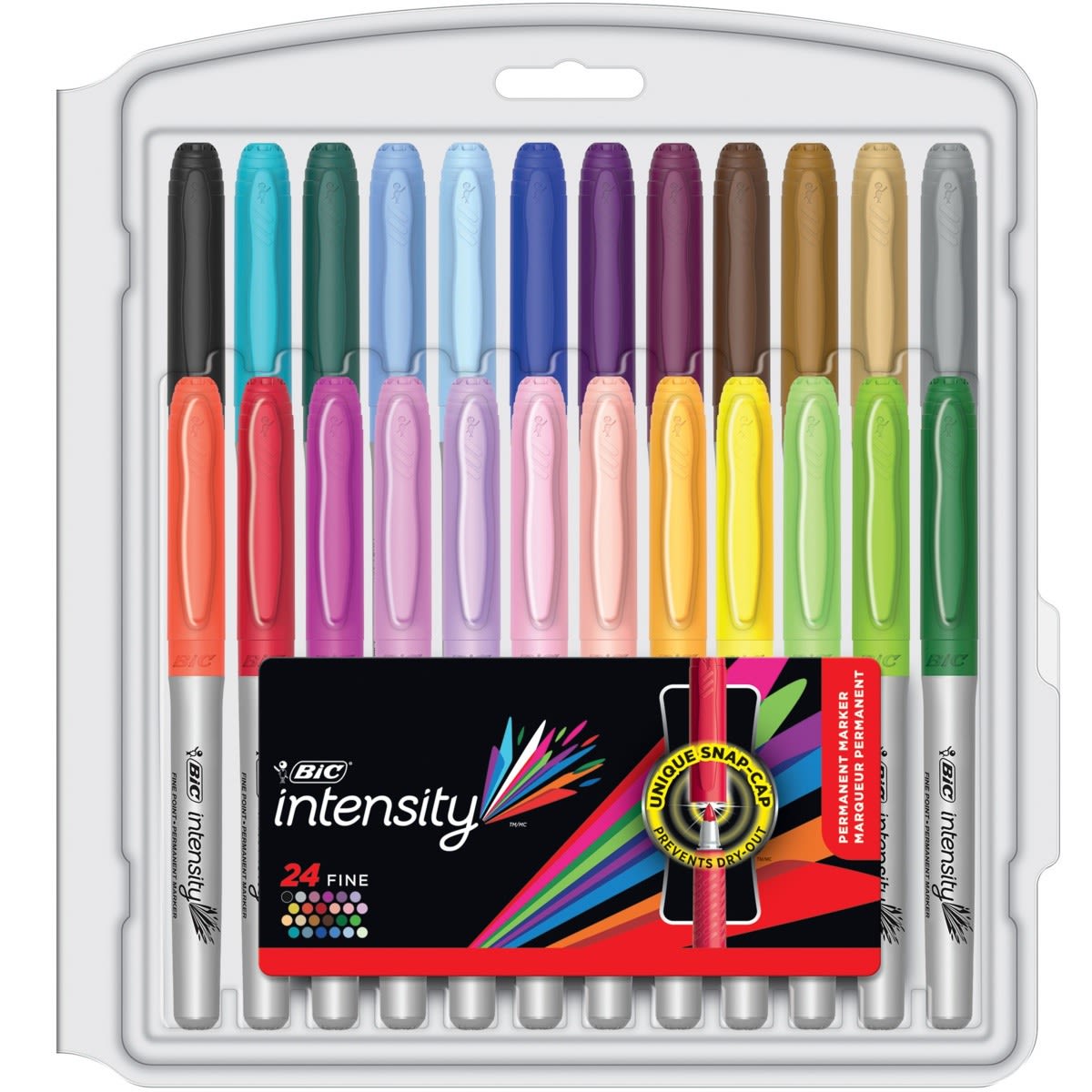 24 Pack BIC Intensity Fine Tip Permanent Markers Kmart