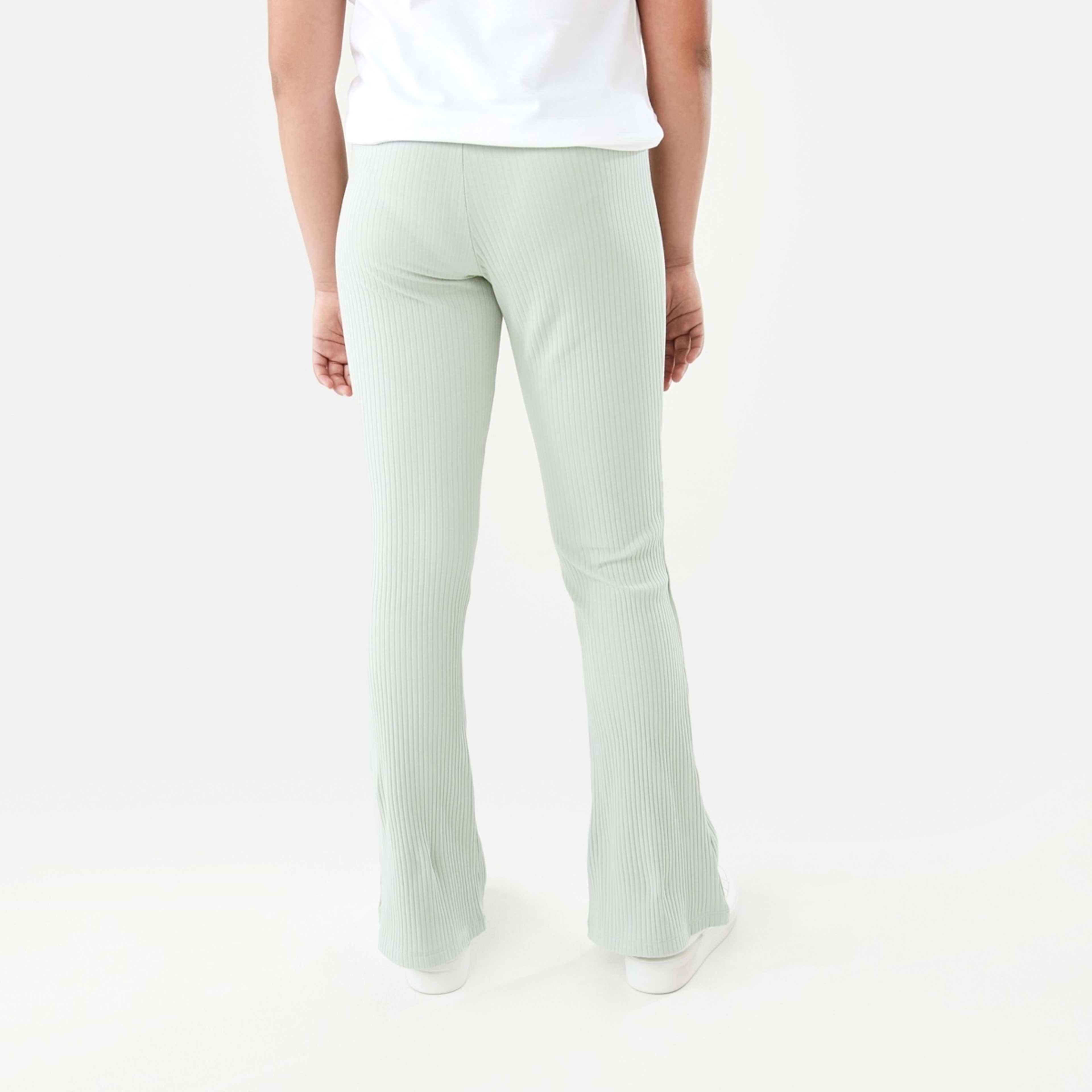 2 Rib Roll Waist Leggings Aqua Grey, 2 of 8