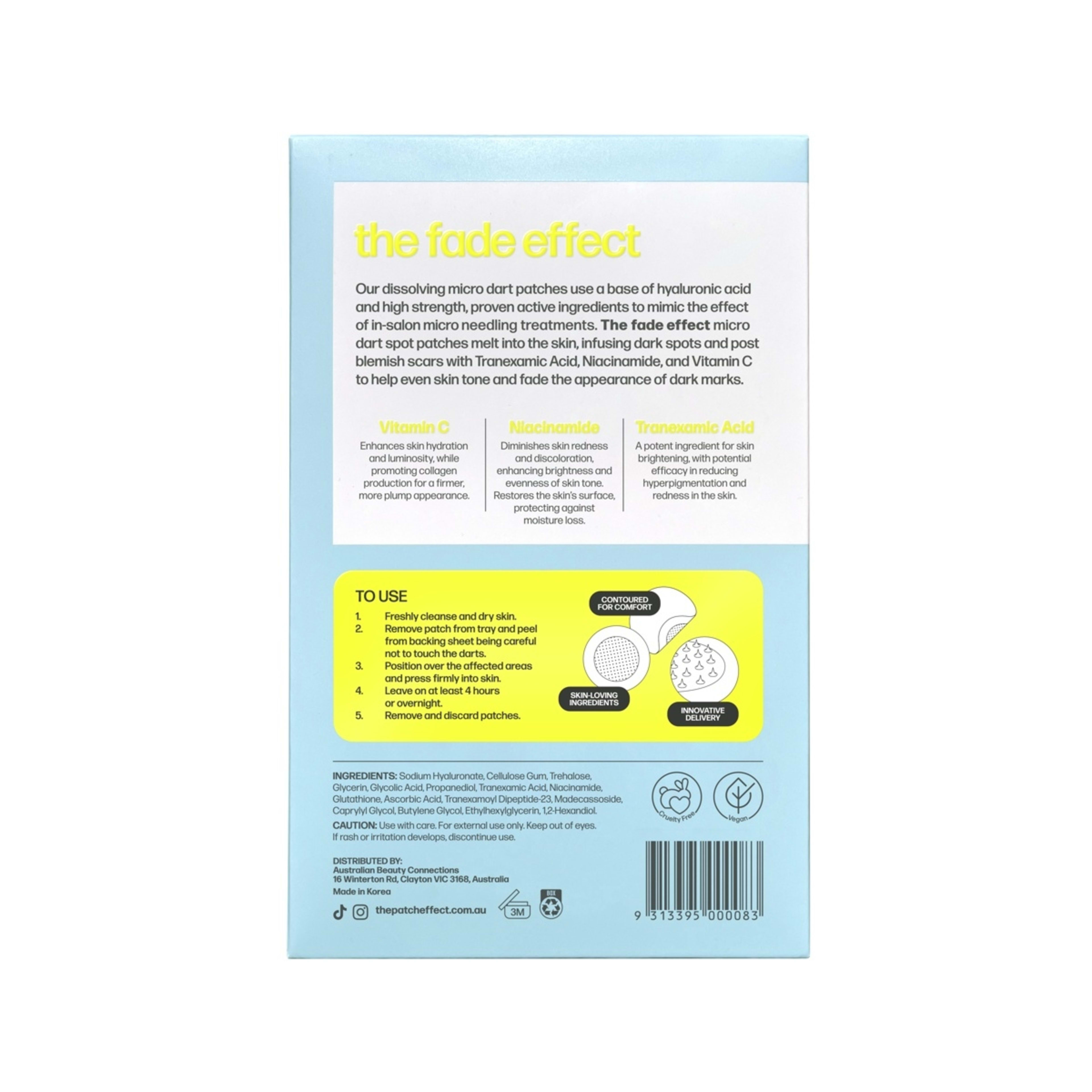 3 The Patch Effect 9 Piece The Fade Effect Dissolving Micro Dart Patches - Vitamin C, Niacinamide and Hyaluronic Acid, 3 of 3