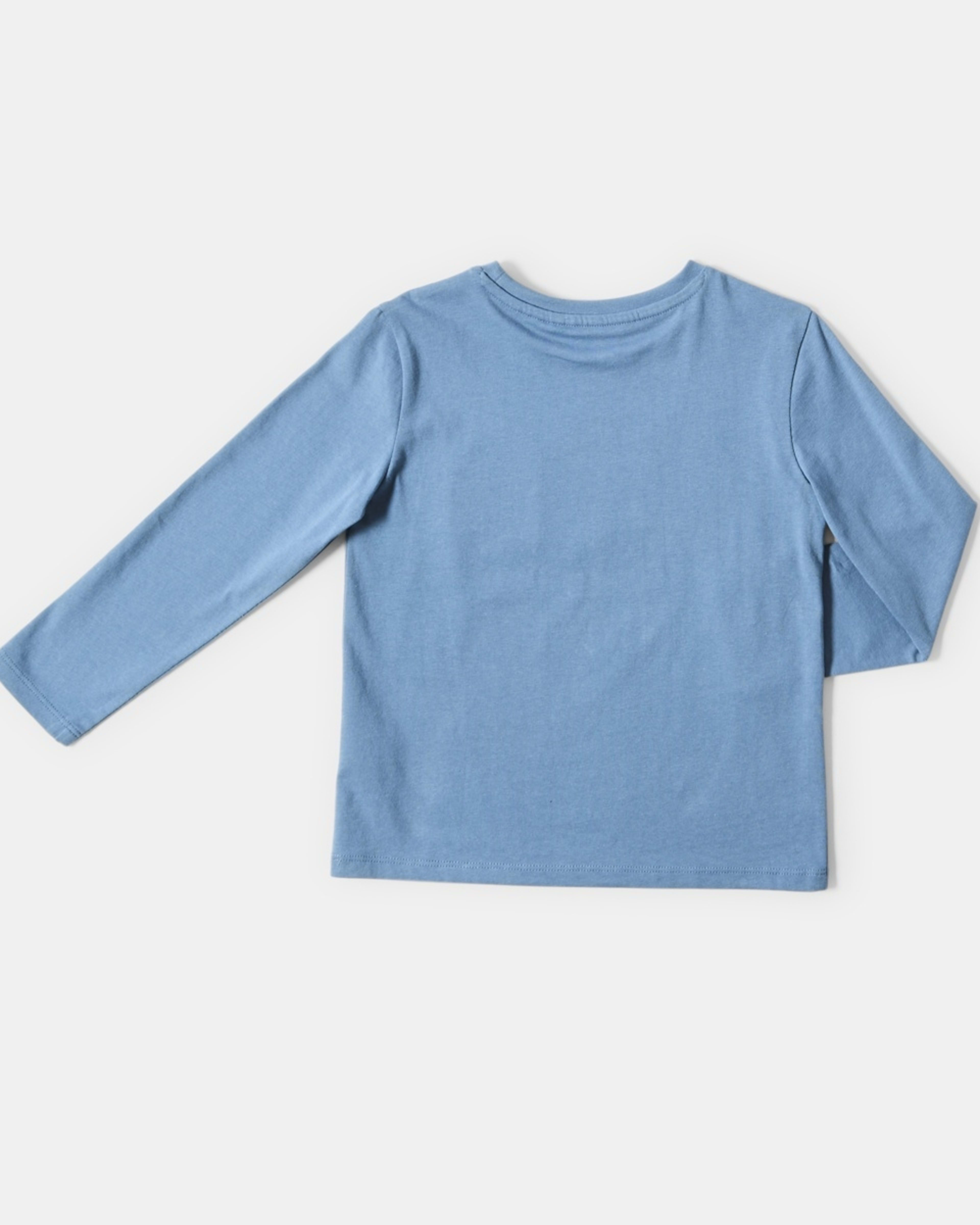 8 Long Sleeve Applique T-shirt Dump Truck Blue, 8 of 8