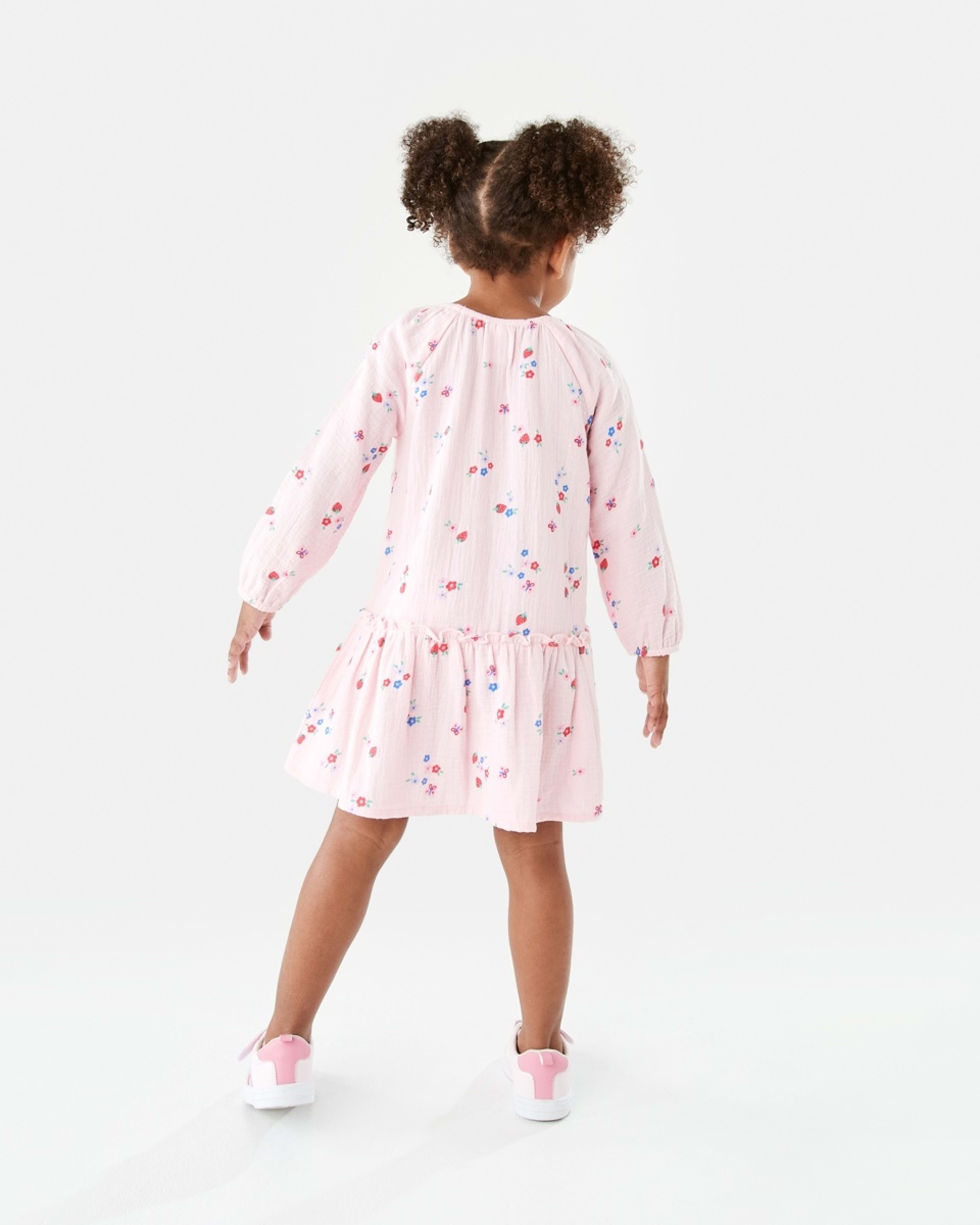 7 Long Sleeve Woven Dress Ditsy, 7 of 9