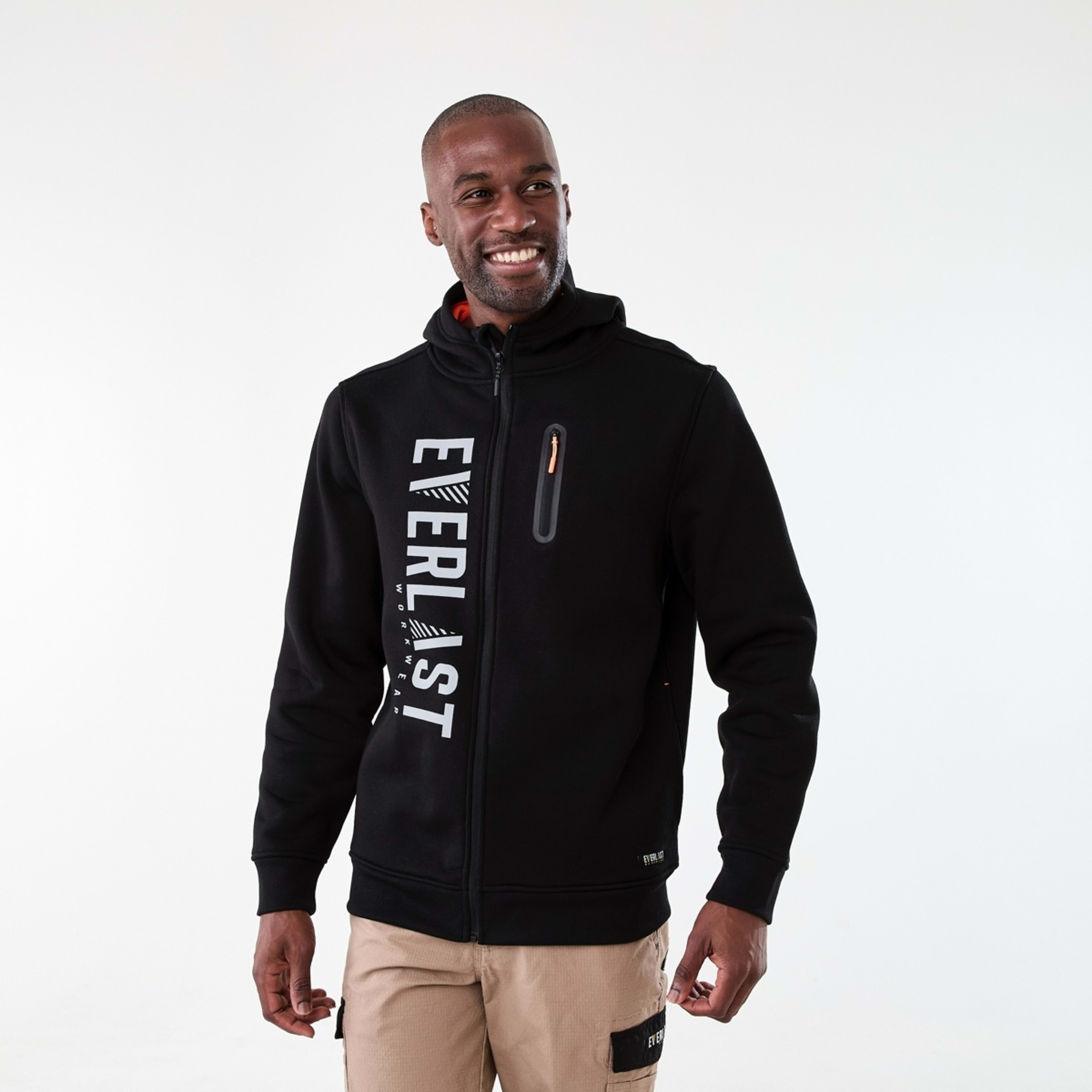 1 Everlast Work Zip Through Hoodie Black, 1 of 10
