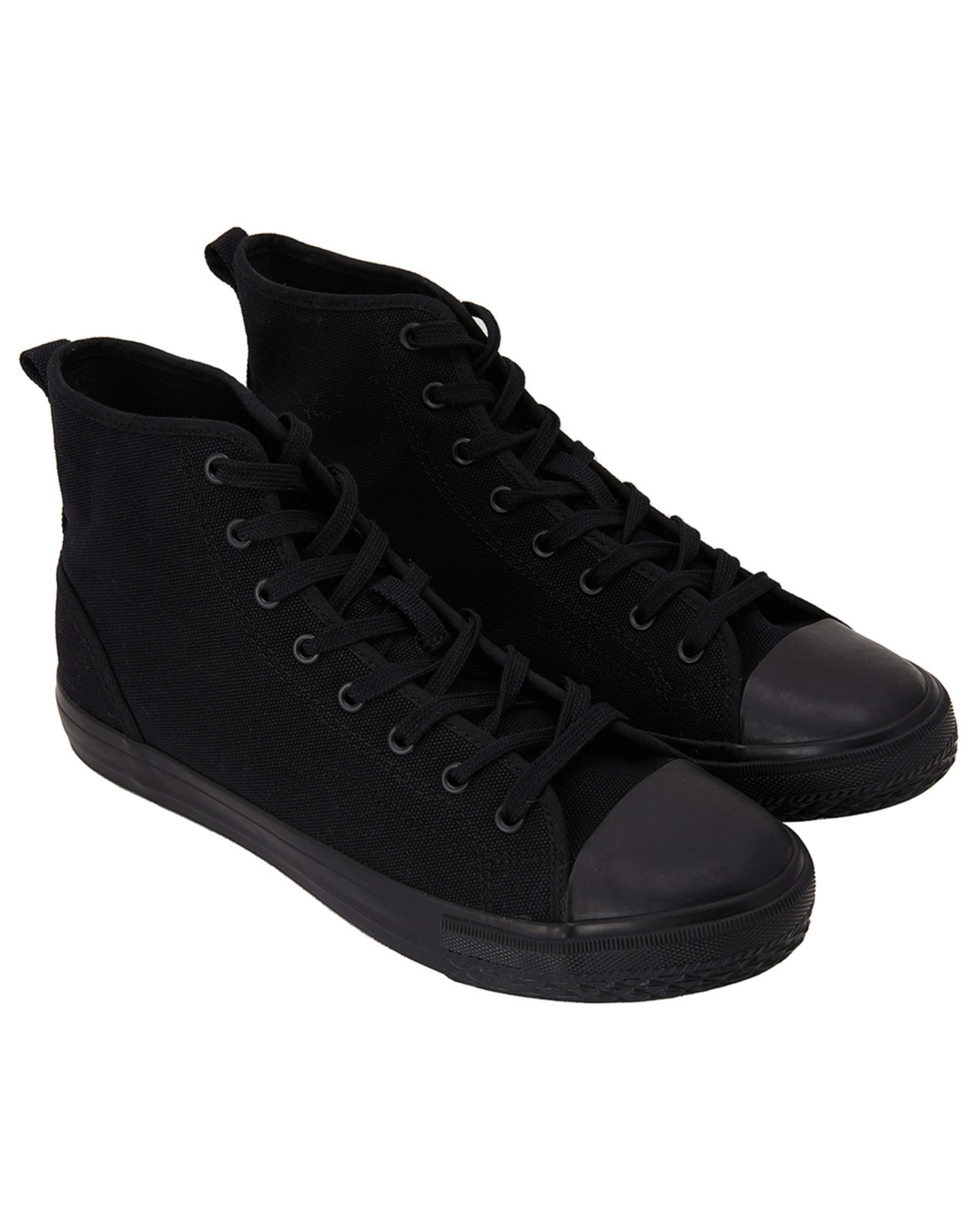 4 High Top Canvas Shoes Black, 4 of 6