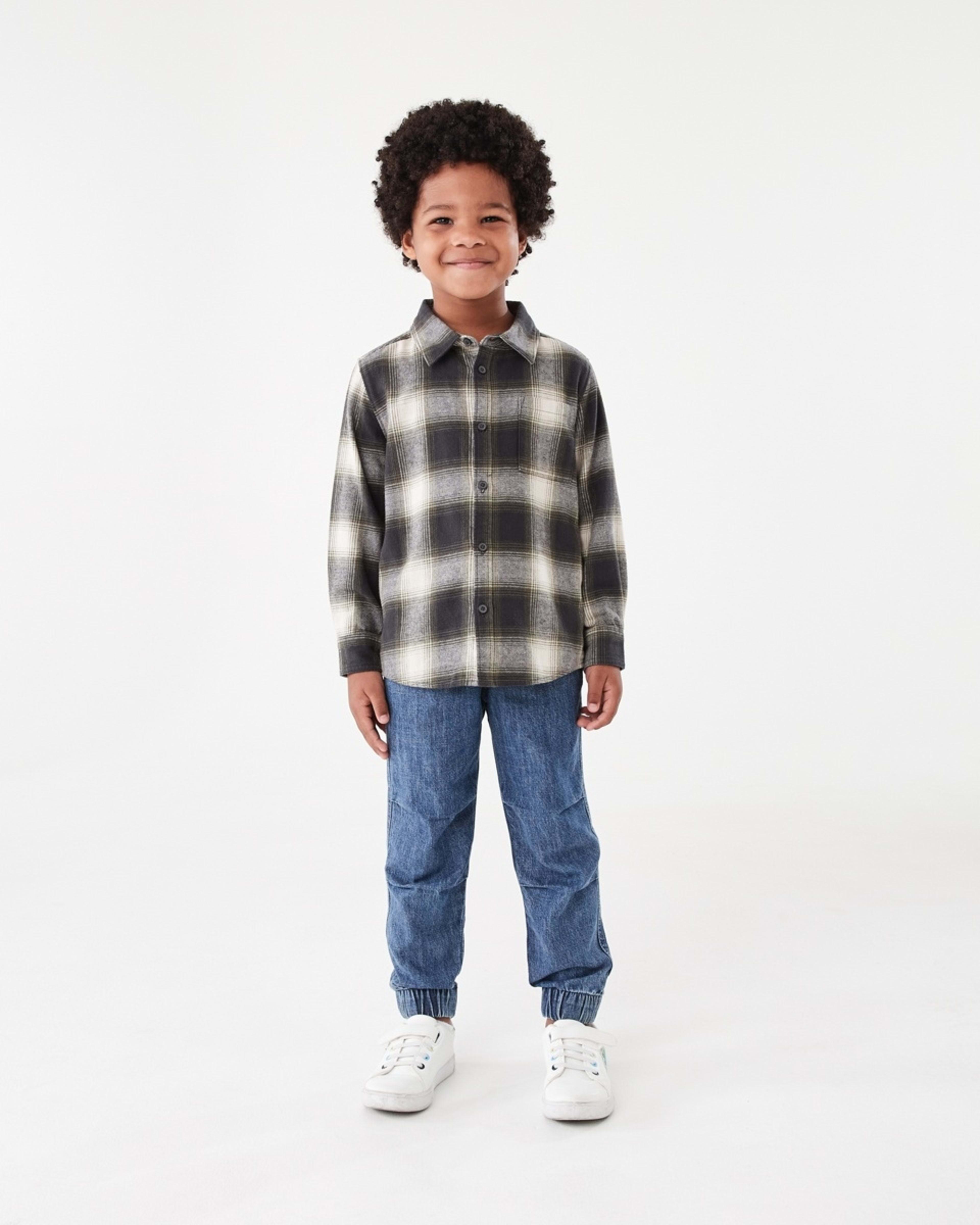 6 Yarn Dyed Flannel Shirt Grn Check, 6 of 9
