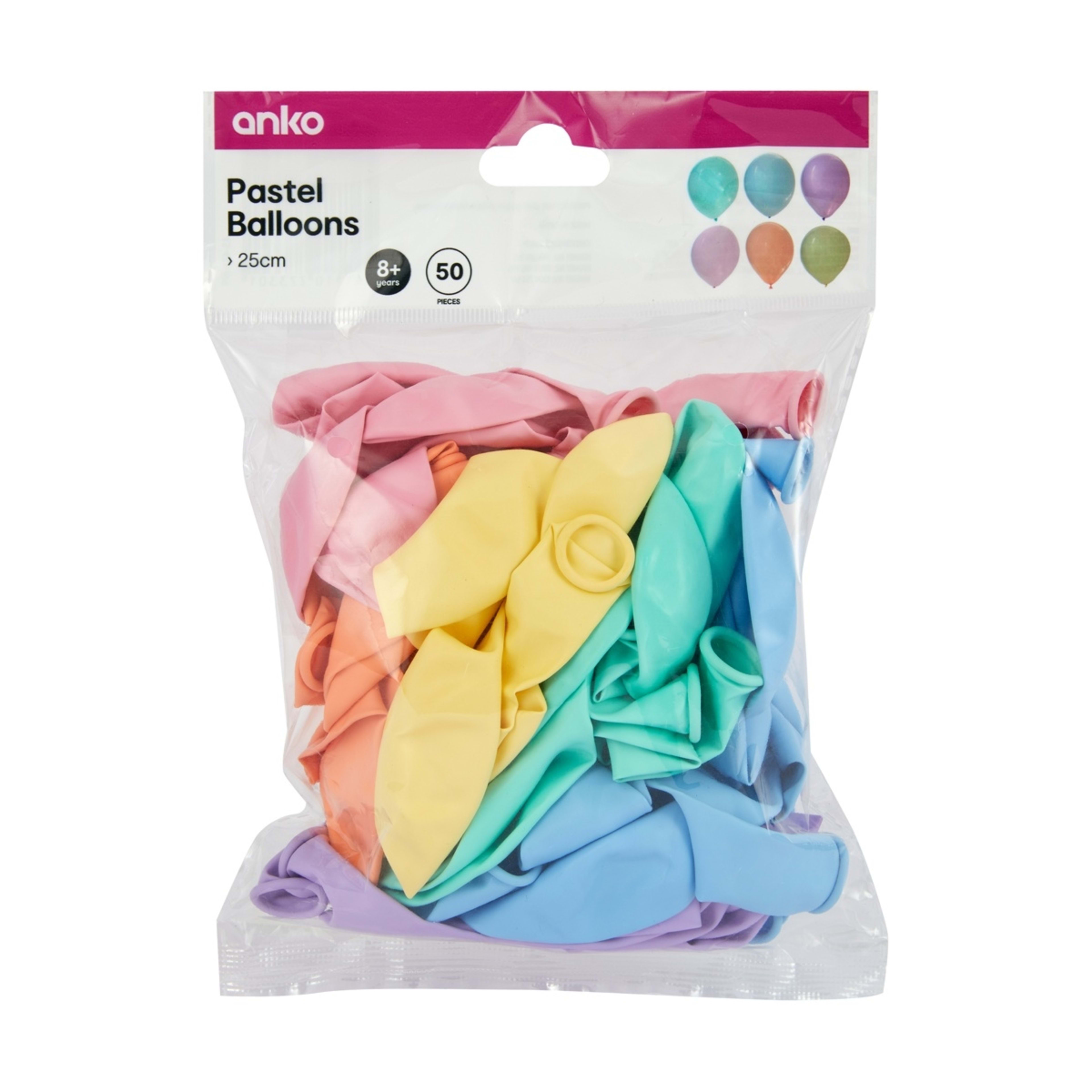3 50 Piece Pastel Balloons, 3 of 3