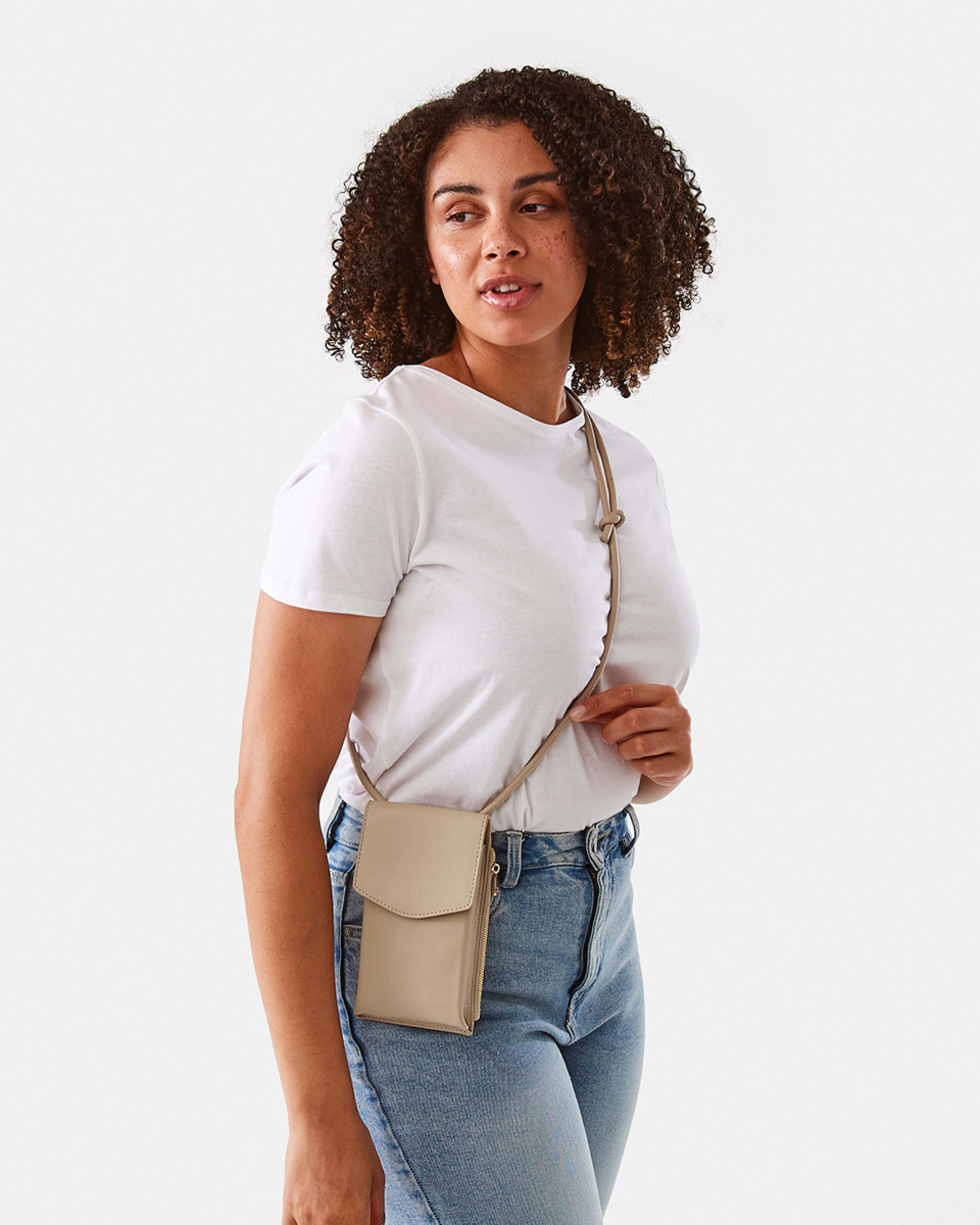 7 Phone Wallet Crossbody Bag Bone Beige, 7 of 7