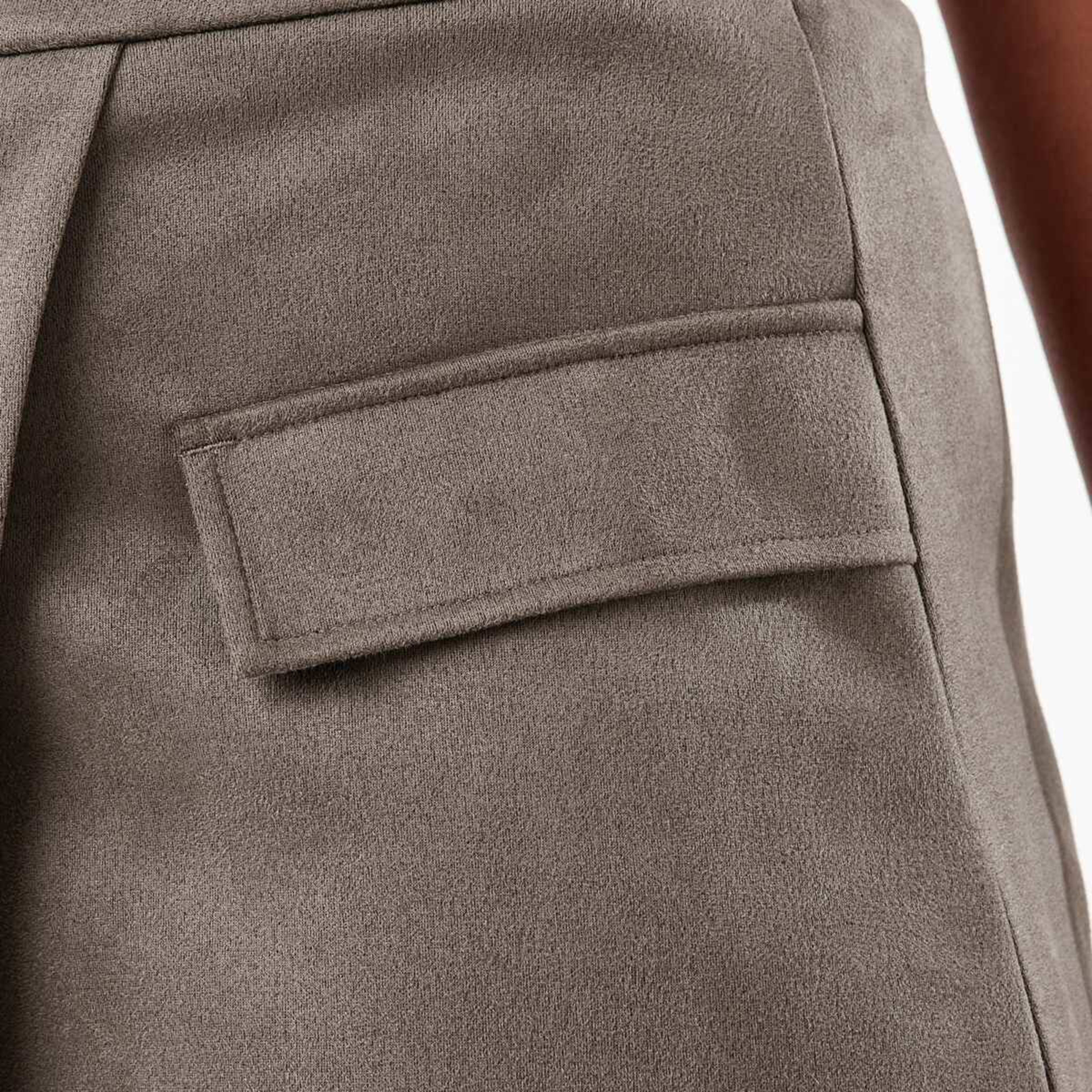 5 Suedette Skort Taupe Brn, 5 of 6