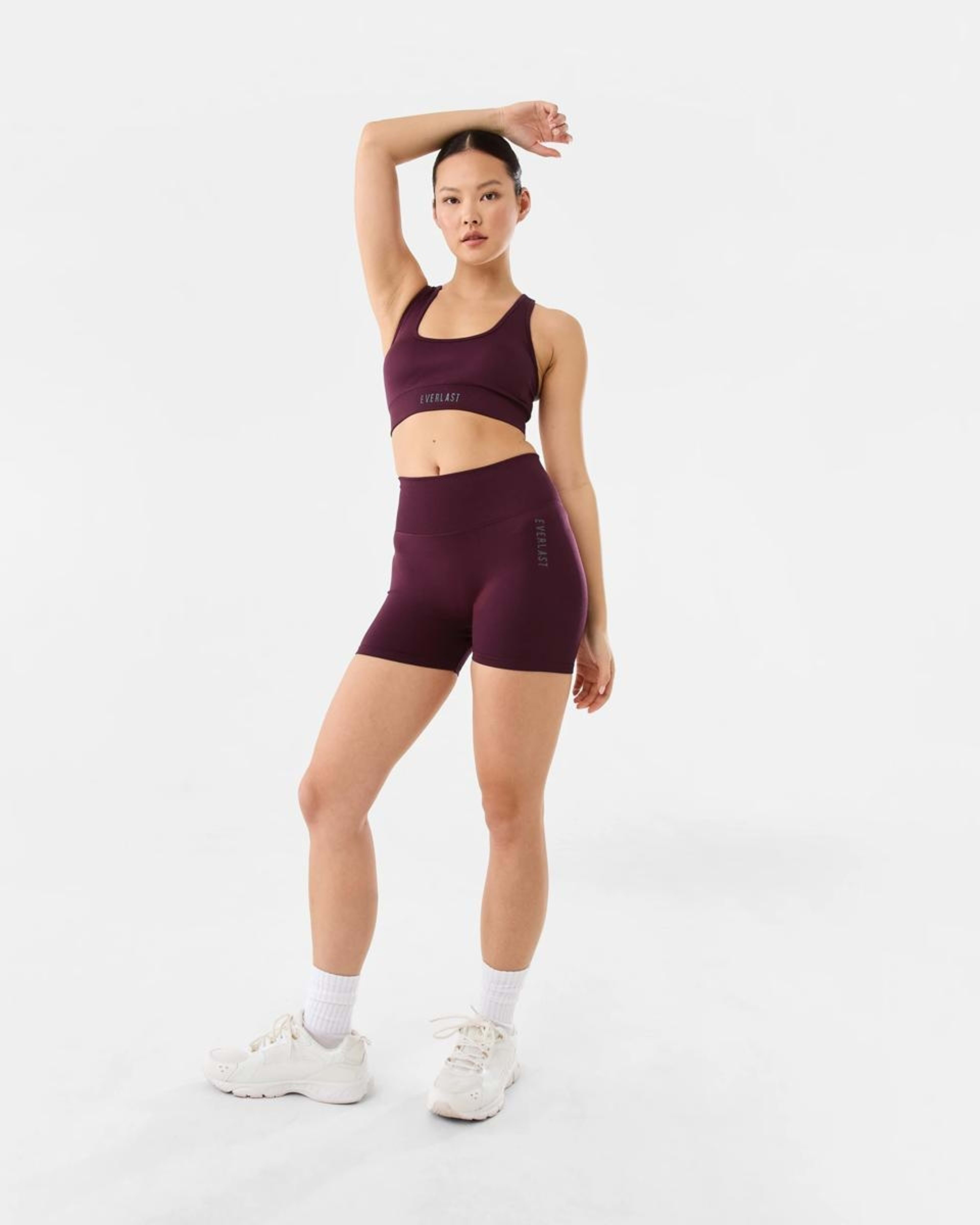 2 Everlast Womens Scoop Neck Seamfree Crop Top EVERLAST CHERRY LAQ, 2 of 10
