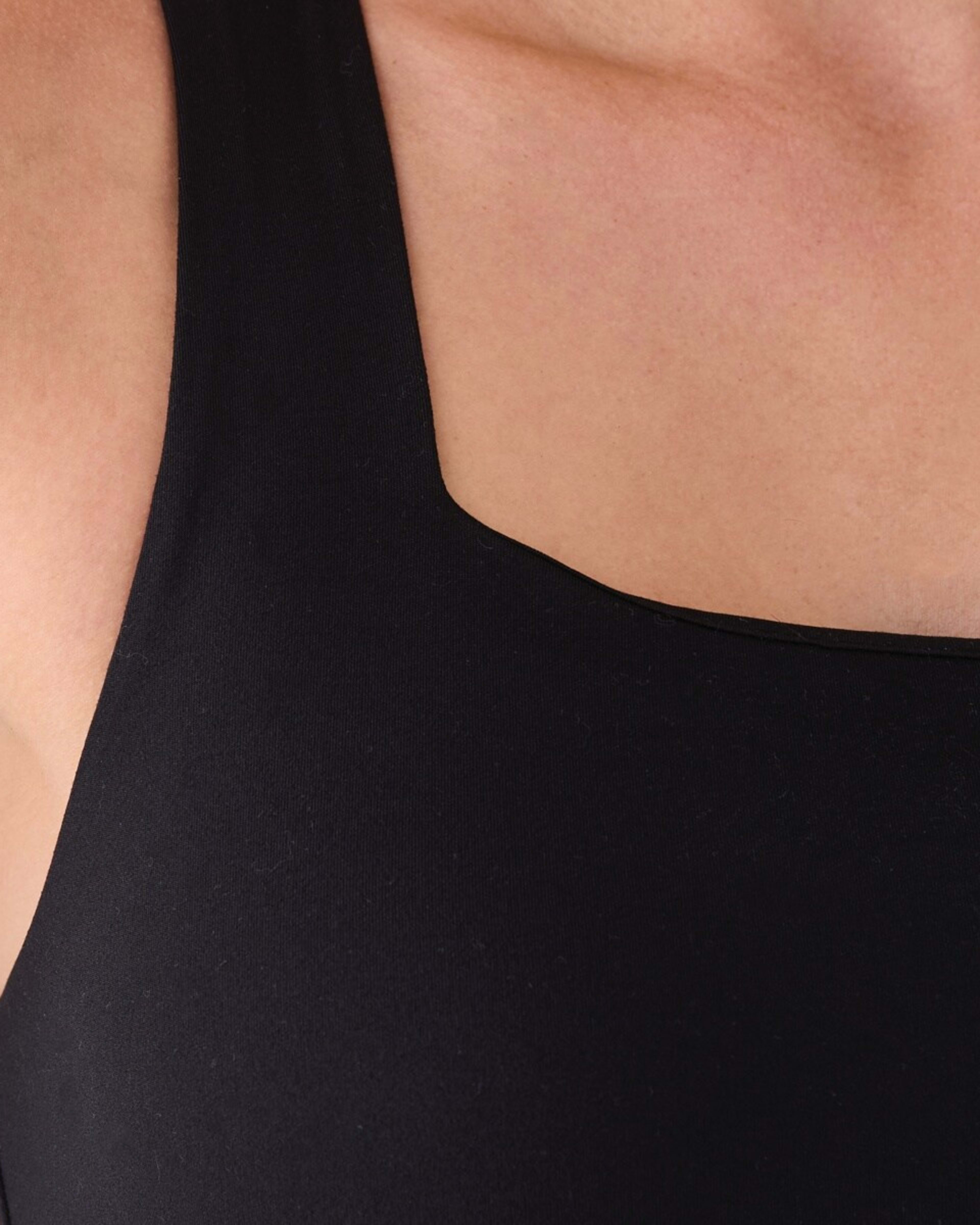 6 Sleeveless Straight Neck Bodysuit BLACK, 6 of 6