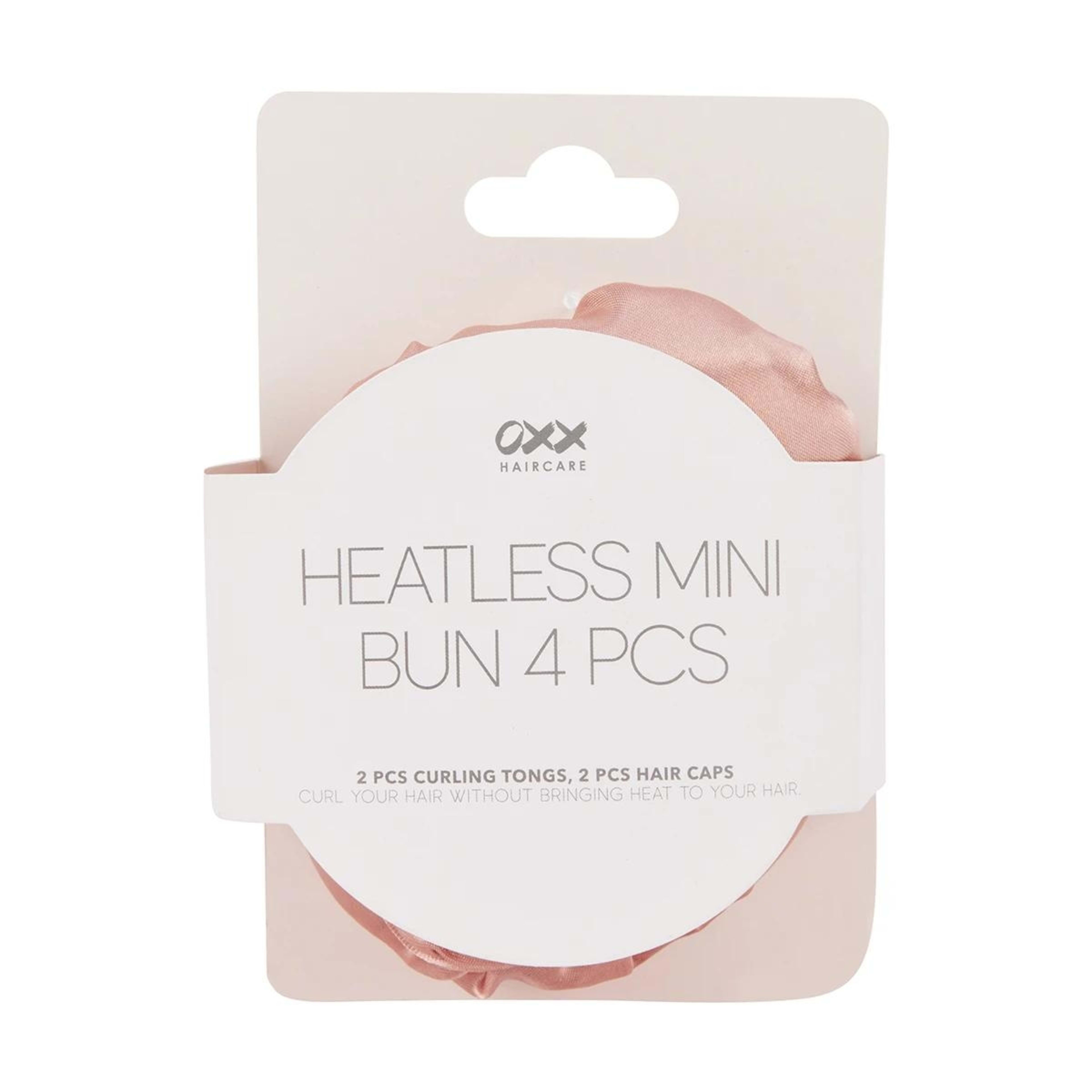 1 OXX Haircare 4 Piece Heatless Mini Buns - Pink, 1 of 8