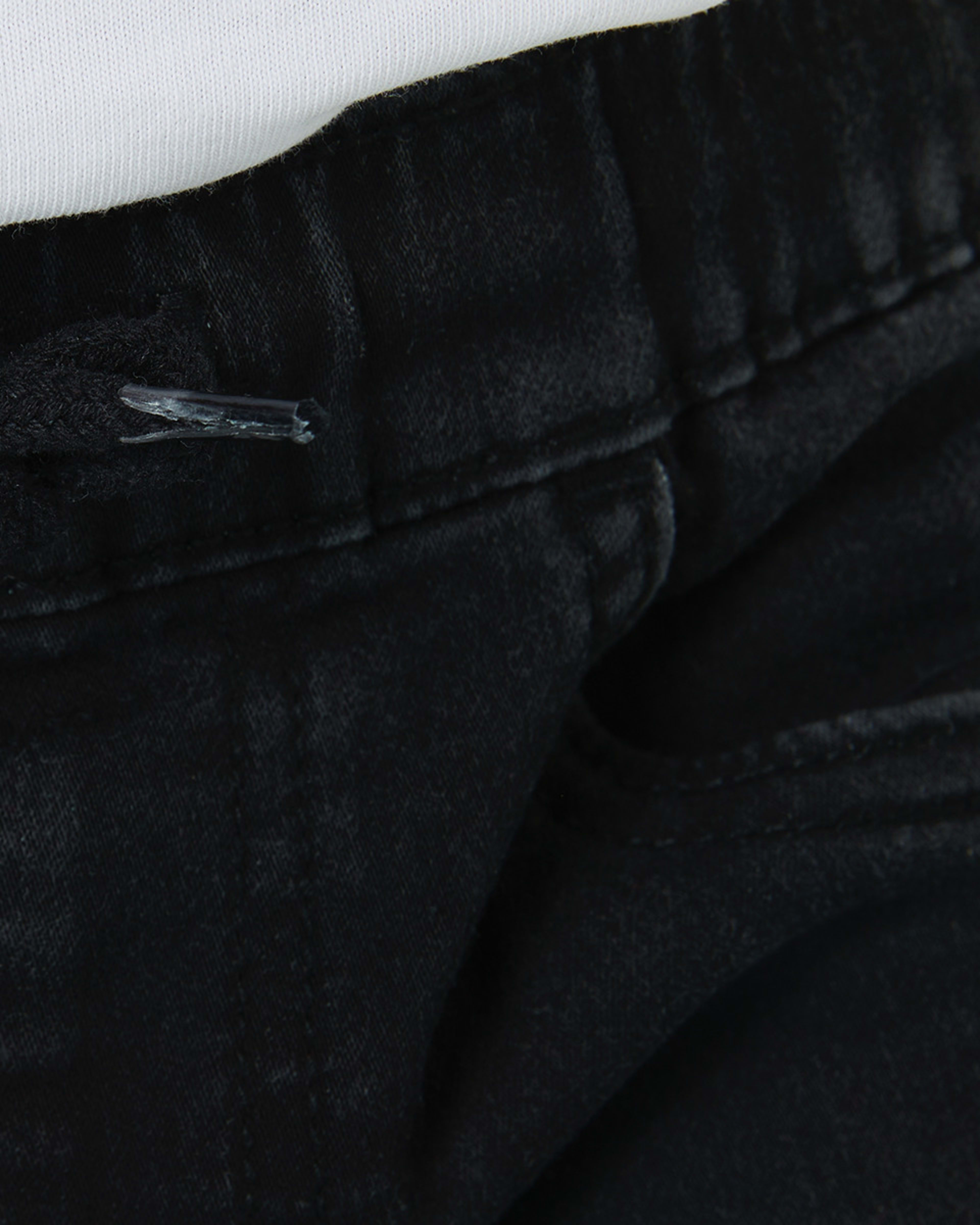 4 Knit Moto Denim Jeans Black Wash, 4 of 8