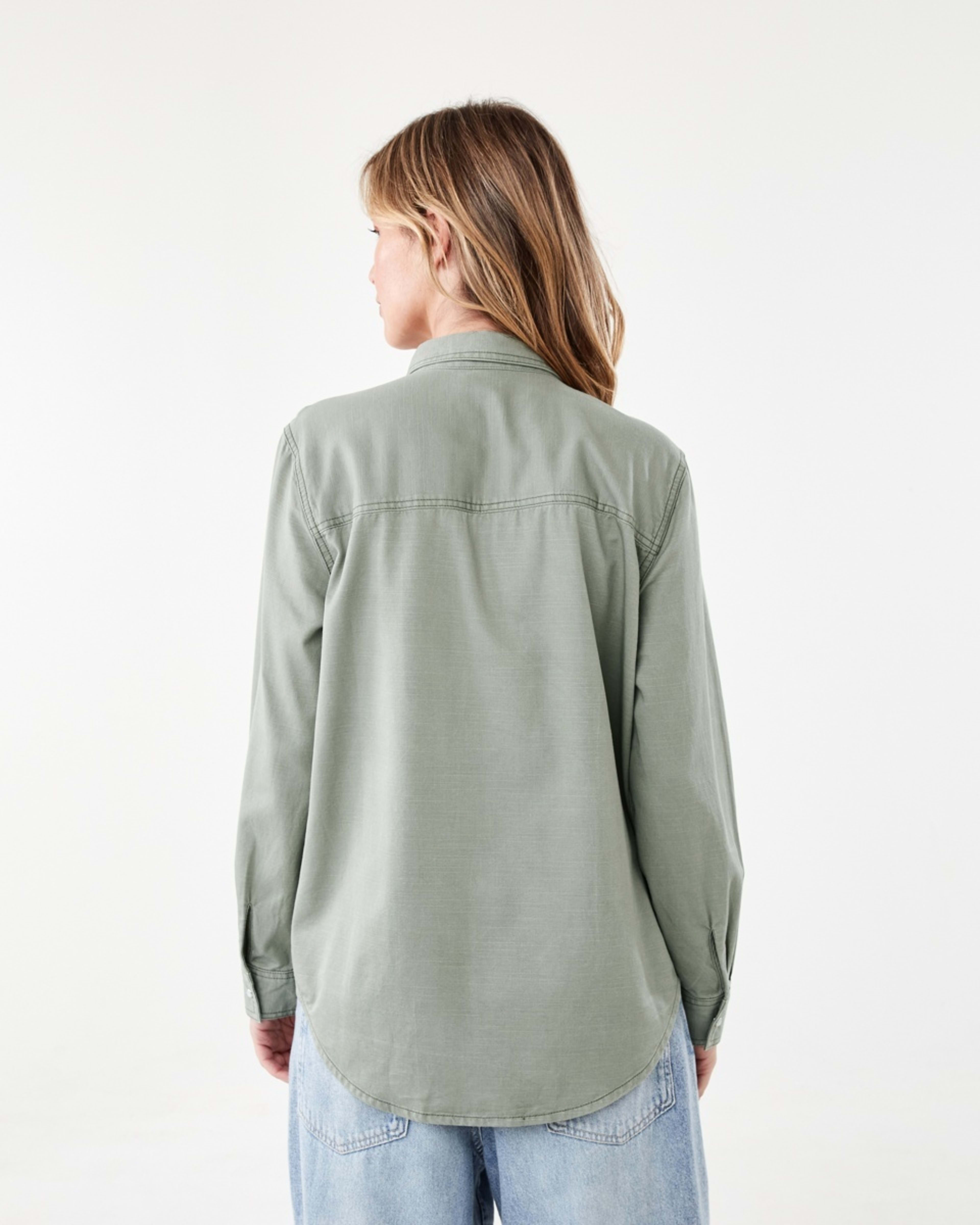 3 Long Sleeve Cotton Slub Shirt Soft Khaki, 3 of 7