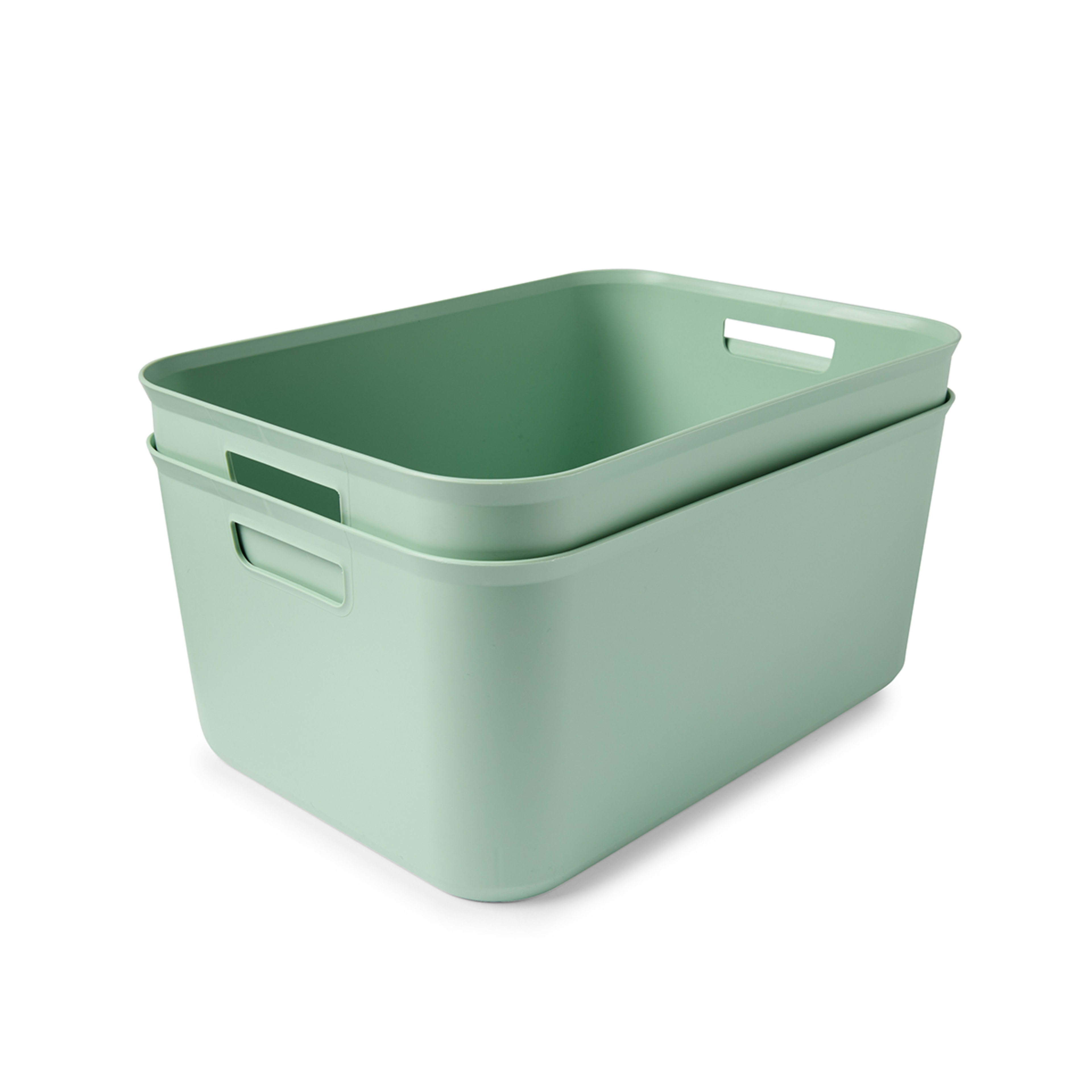 4 2 Pack 12.5L Utile Large Tubs - Green, 4 of 7