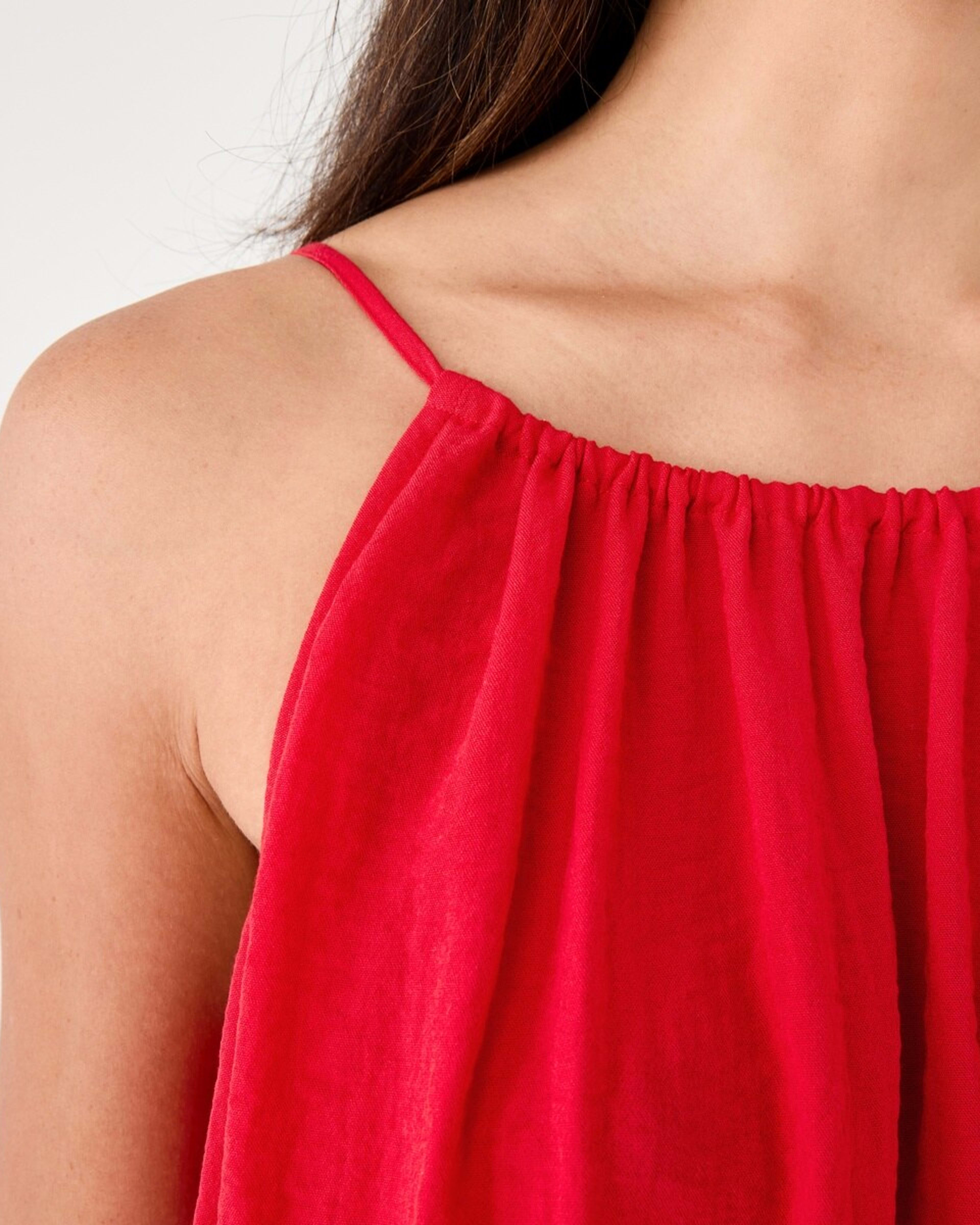 5 Sleeveless Textured Mini Dress Strawberry, 5 of 6