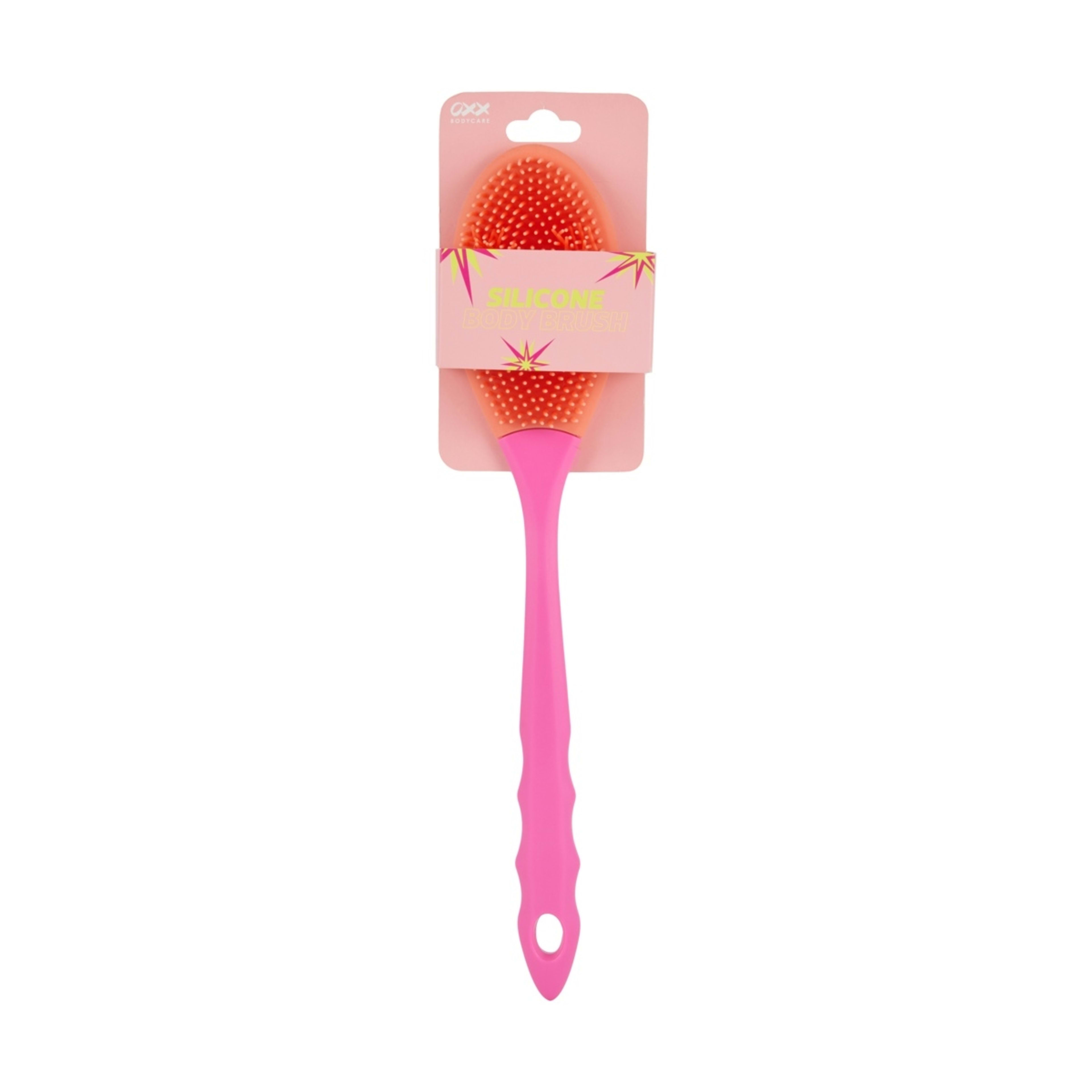 4 OXX Bodycare Silicone Body Brush - Pink and Orange, 4 of 4