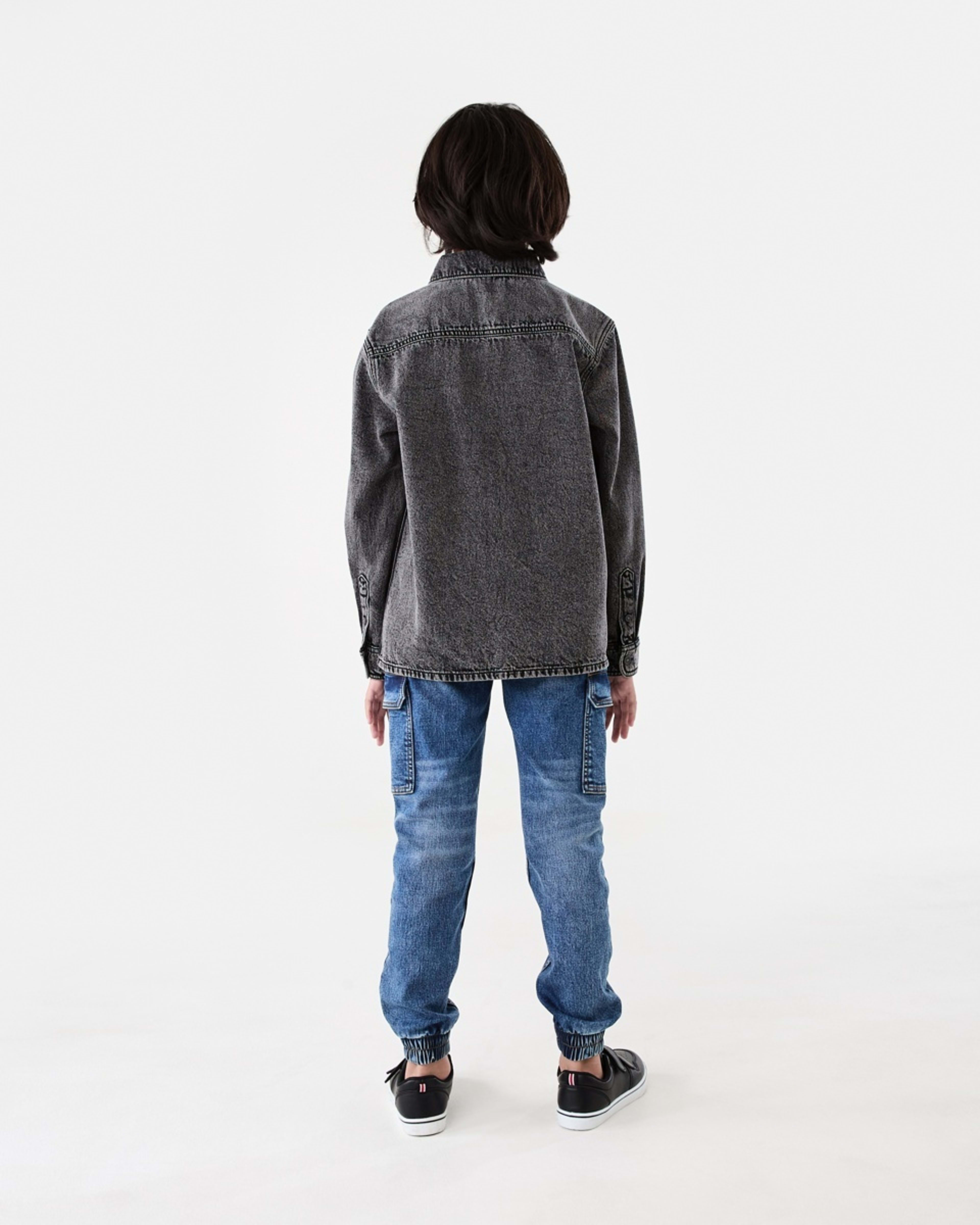 8 Denim Utility Overshirt Black Wash, 8 of 10