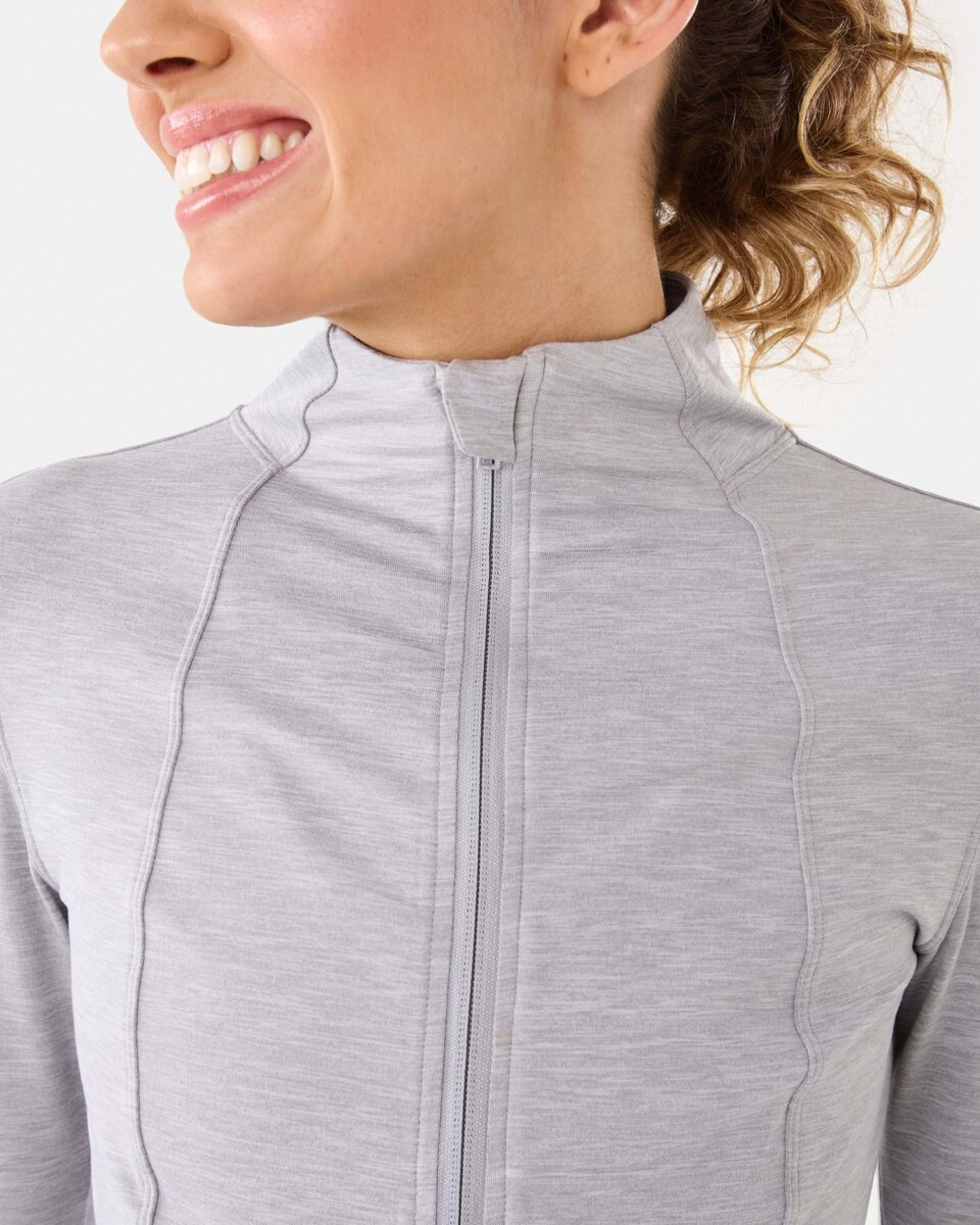 8 Active Womens Soft Touch Jacket Grey Marle, 8 of 10