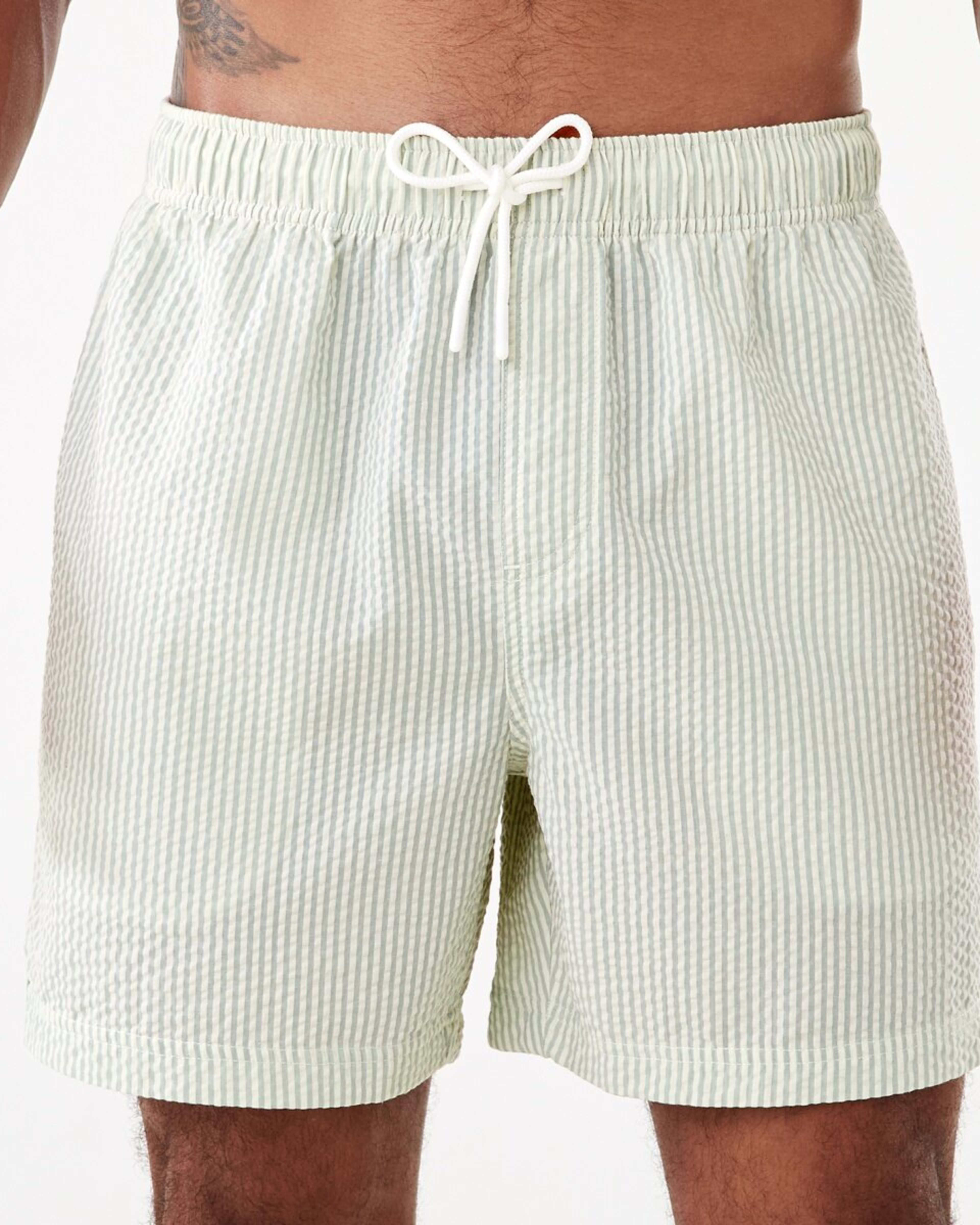 1 Seersucker Boardshorts Grn Strp, 1 of 7