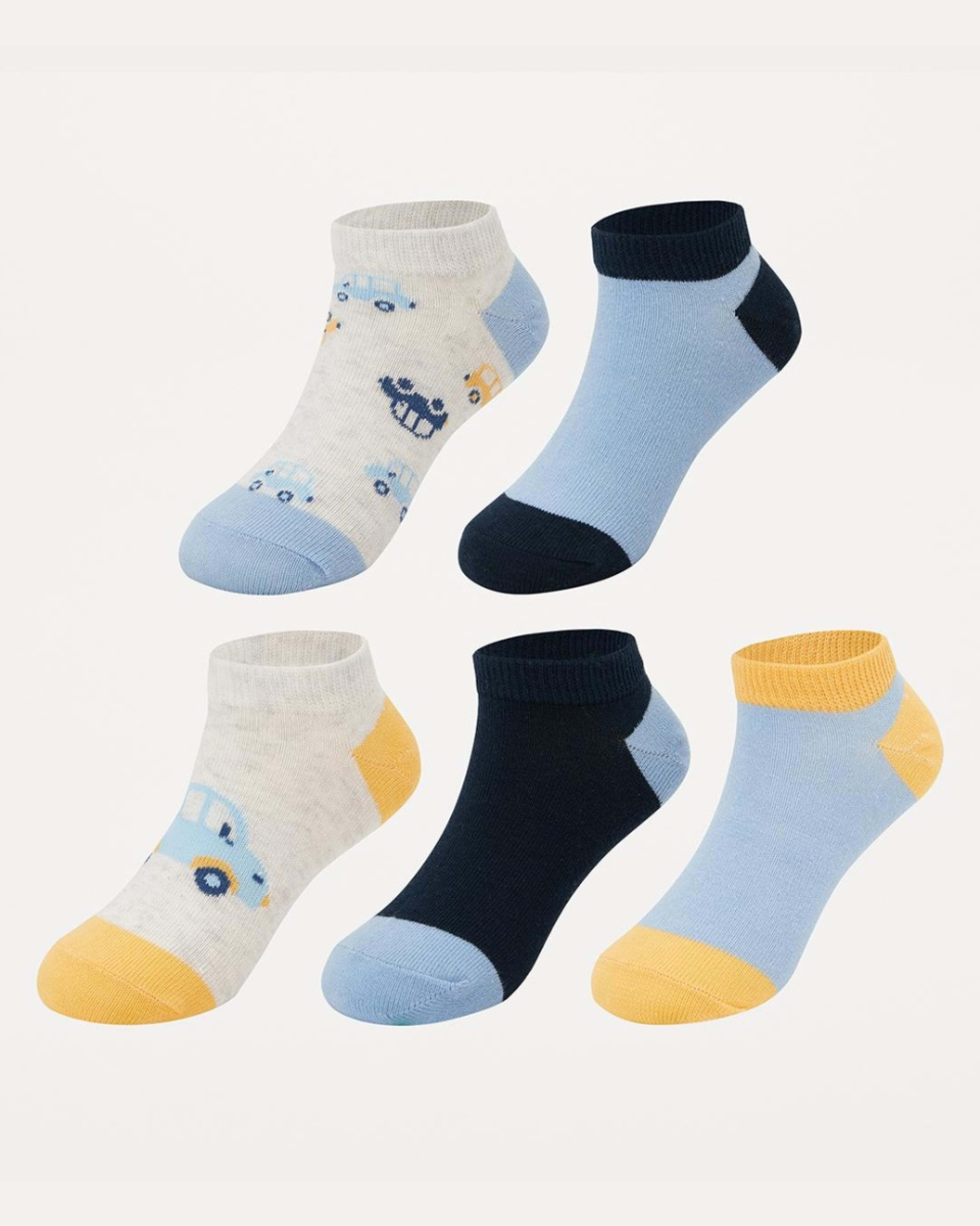 1 5 Pack Low Cut Socks Car, 1 of 3