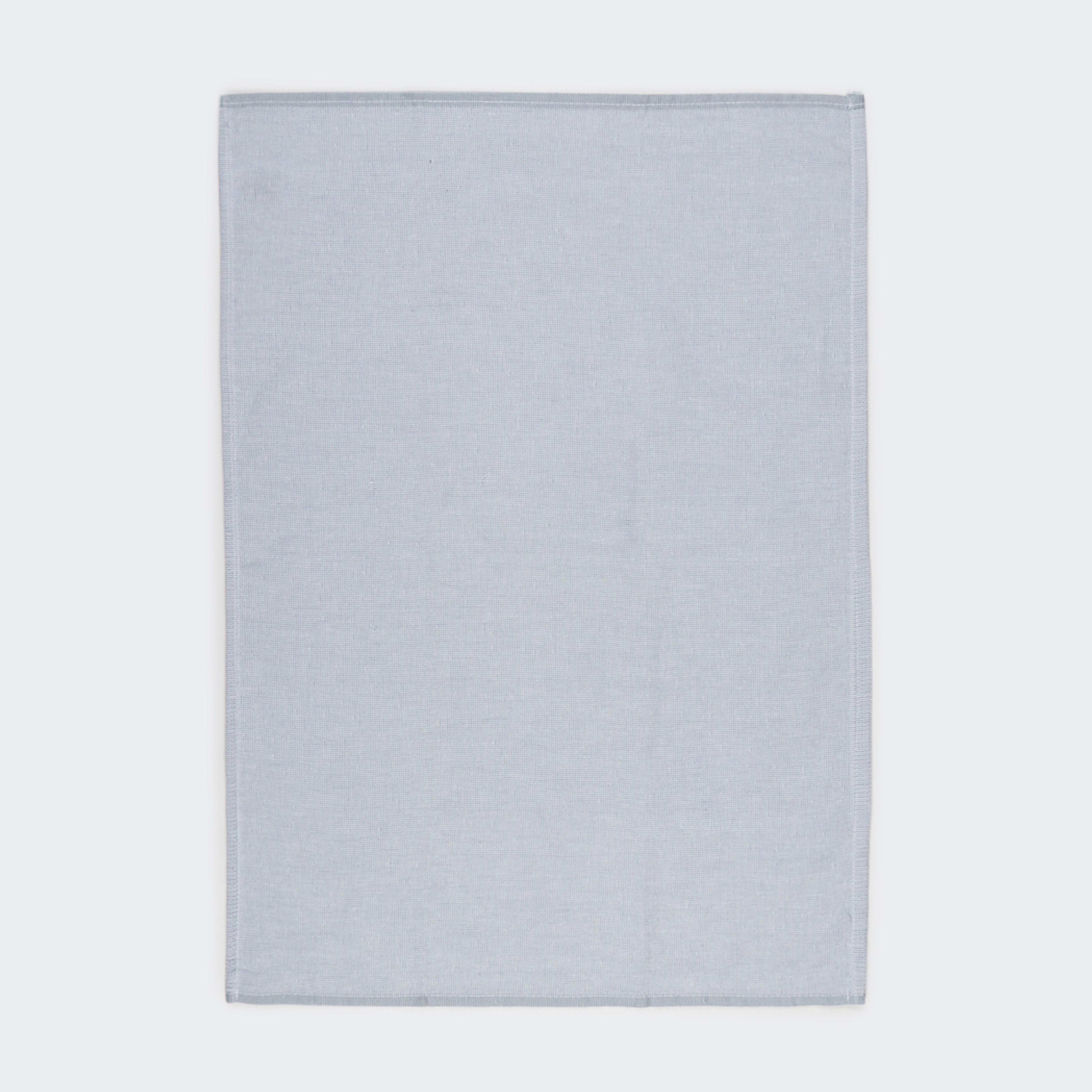 4 3 Pack Blue Chambray Extra Large Tea Towels, 4 of 6