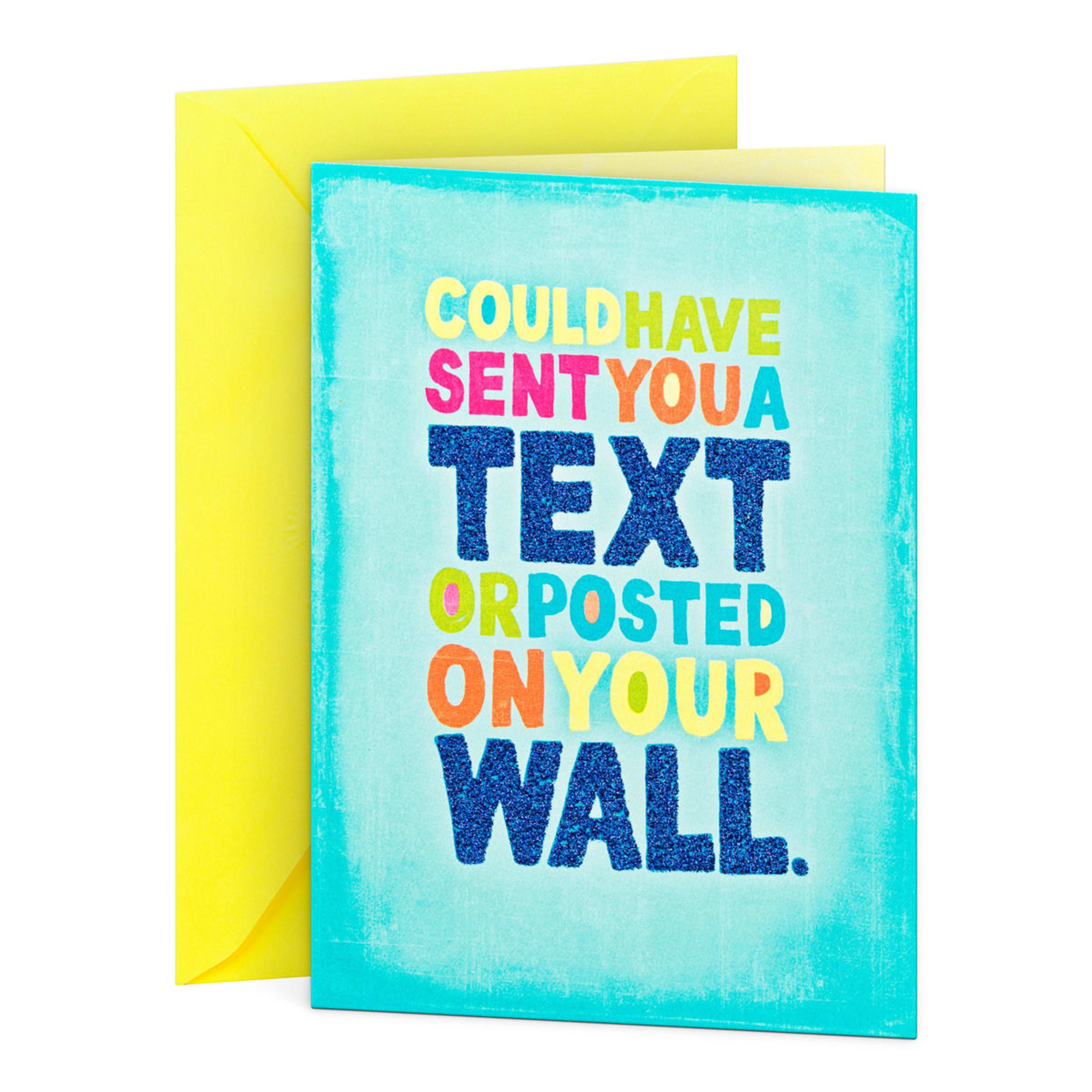 1 Hallmark Birthday Card - Text