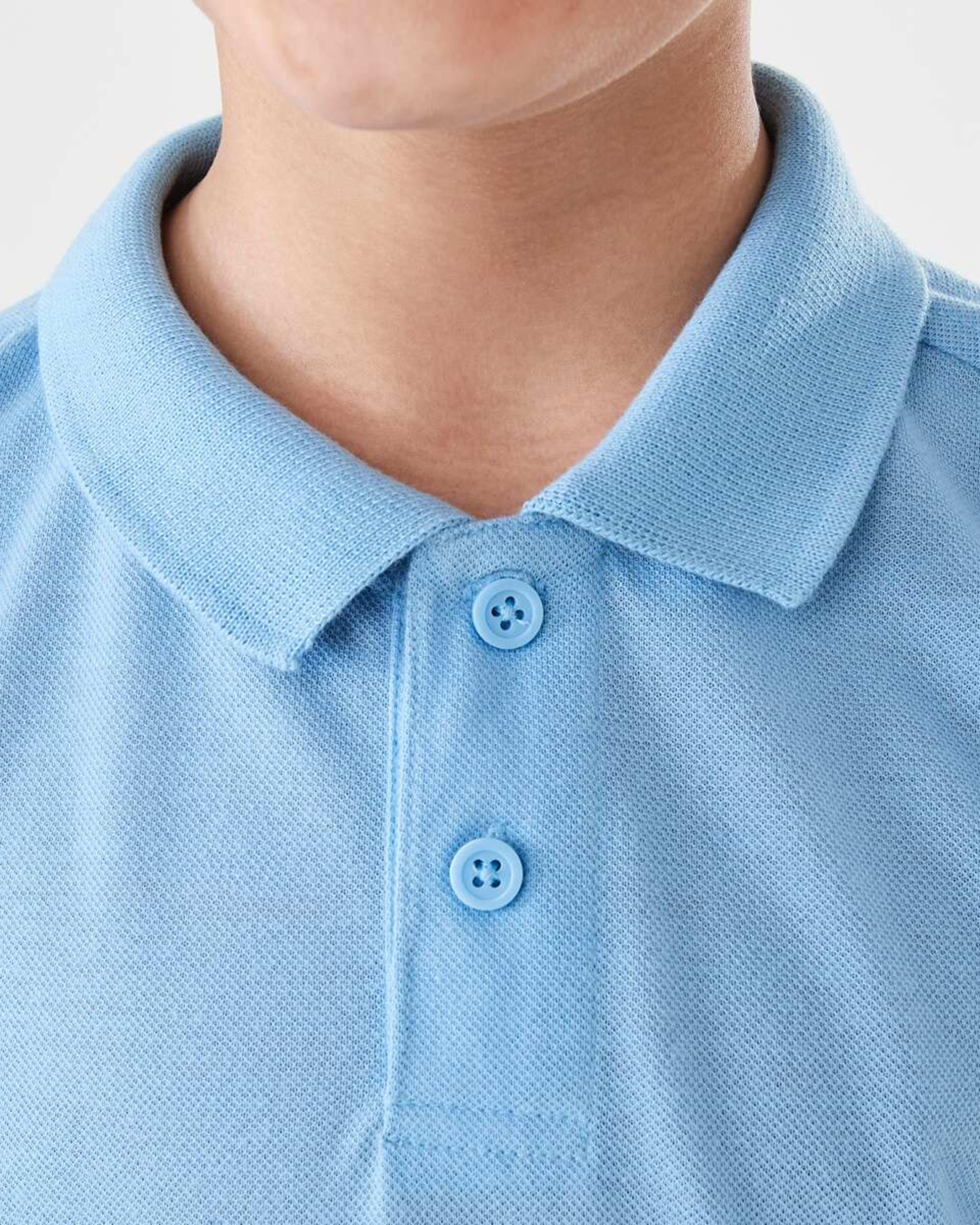 4 School Polo T-shirt Mid Blue, 4 of 8