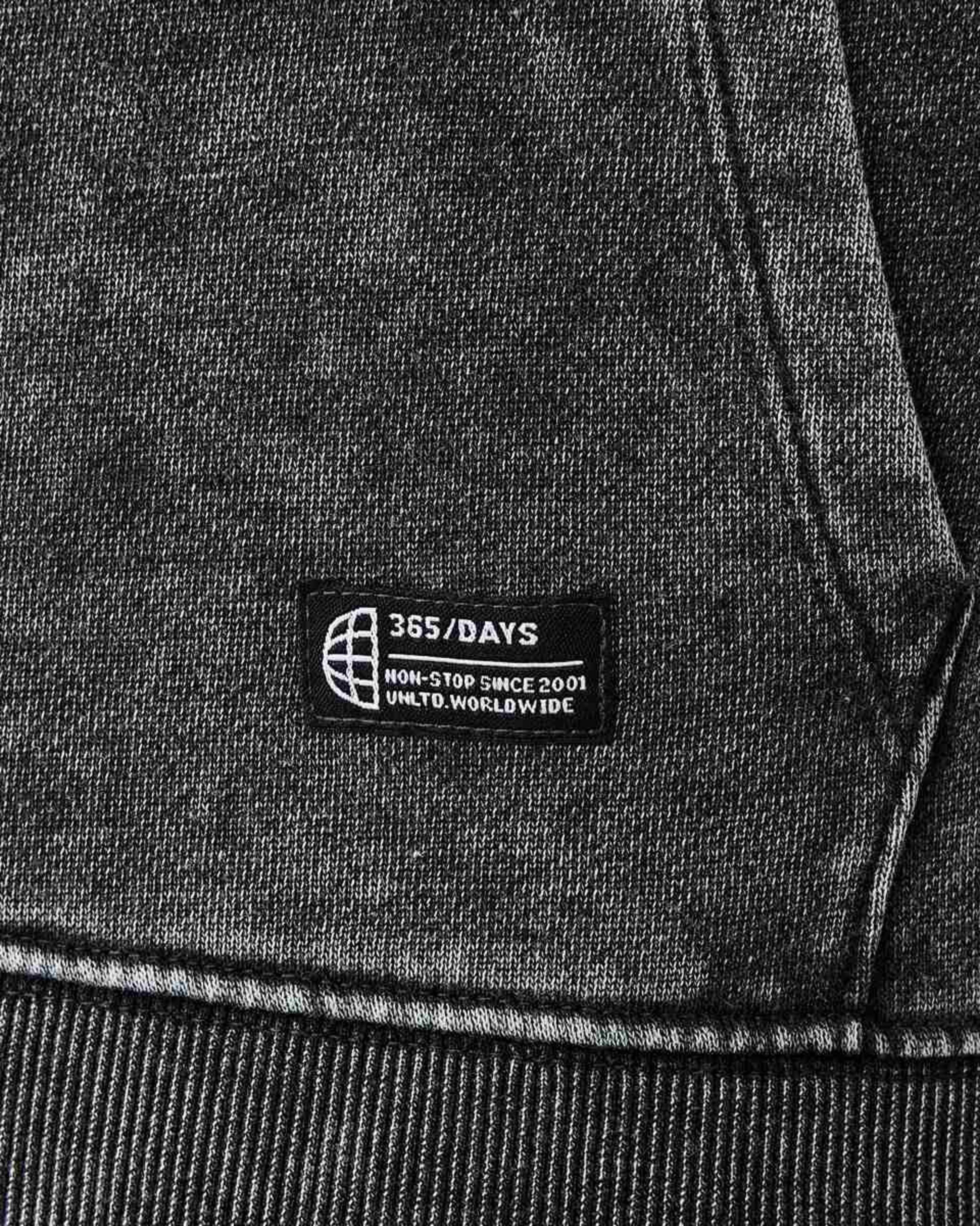 6 Oversized Washed Hoodie with Pocket Black, 6 of 10