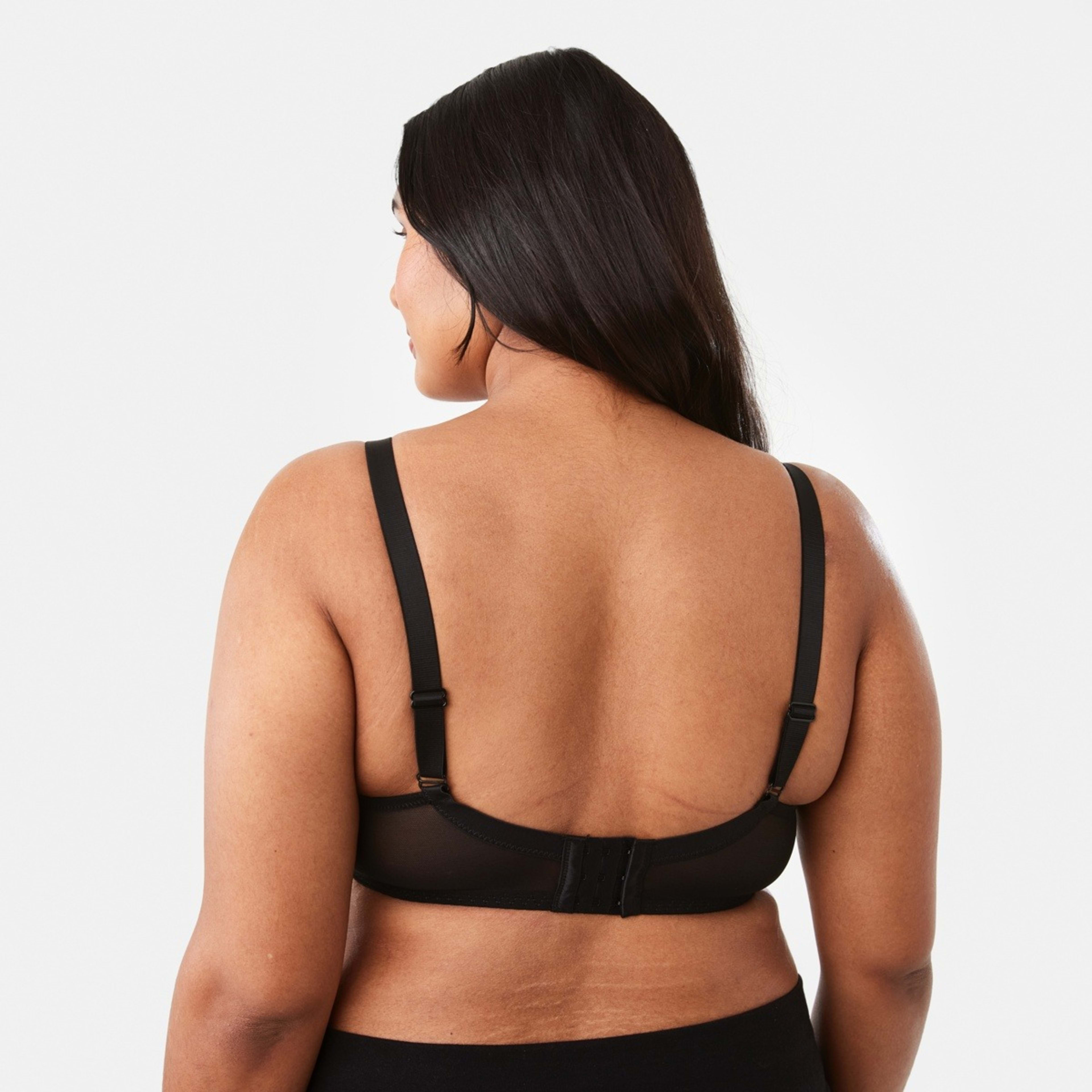 3 Full Figure Soft Cup Bra Black, 3 of 7