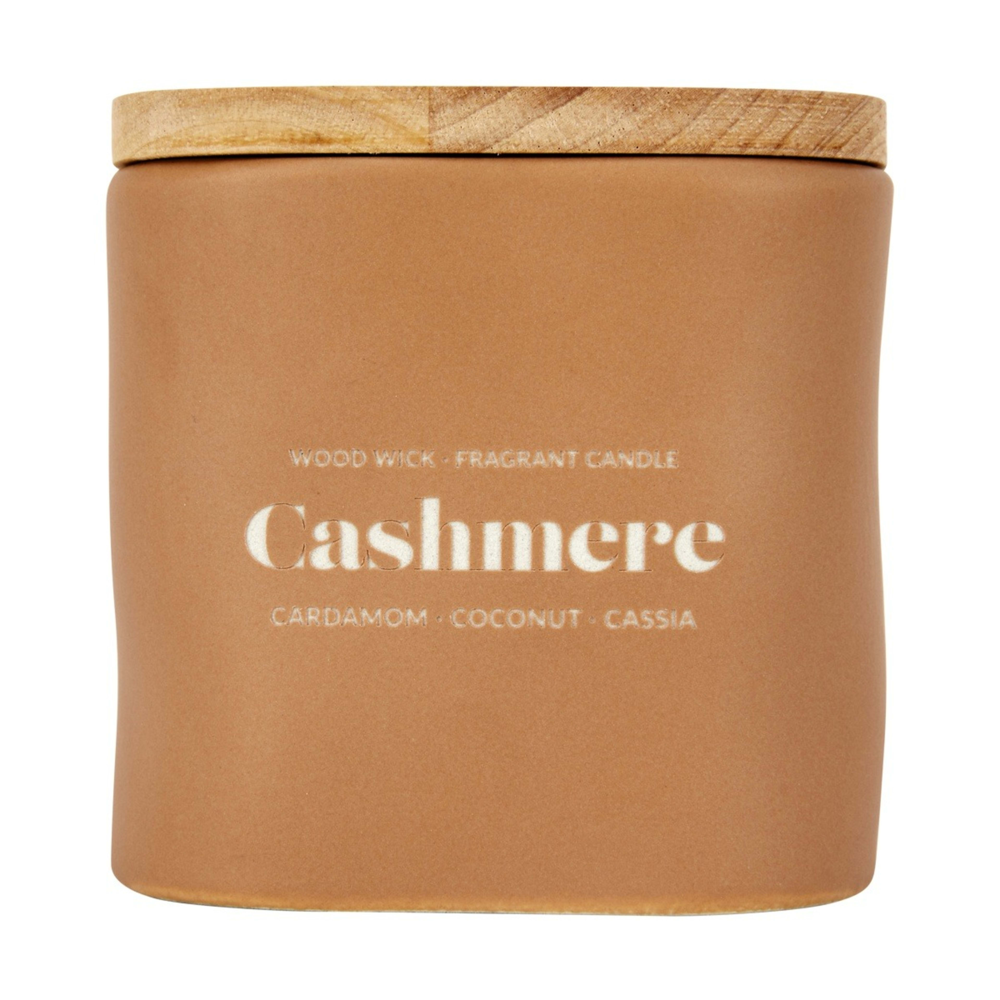 1 Cashmere Wood Lid Fragrant Candle