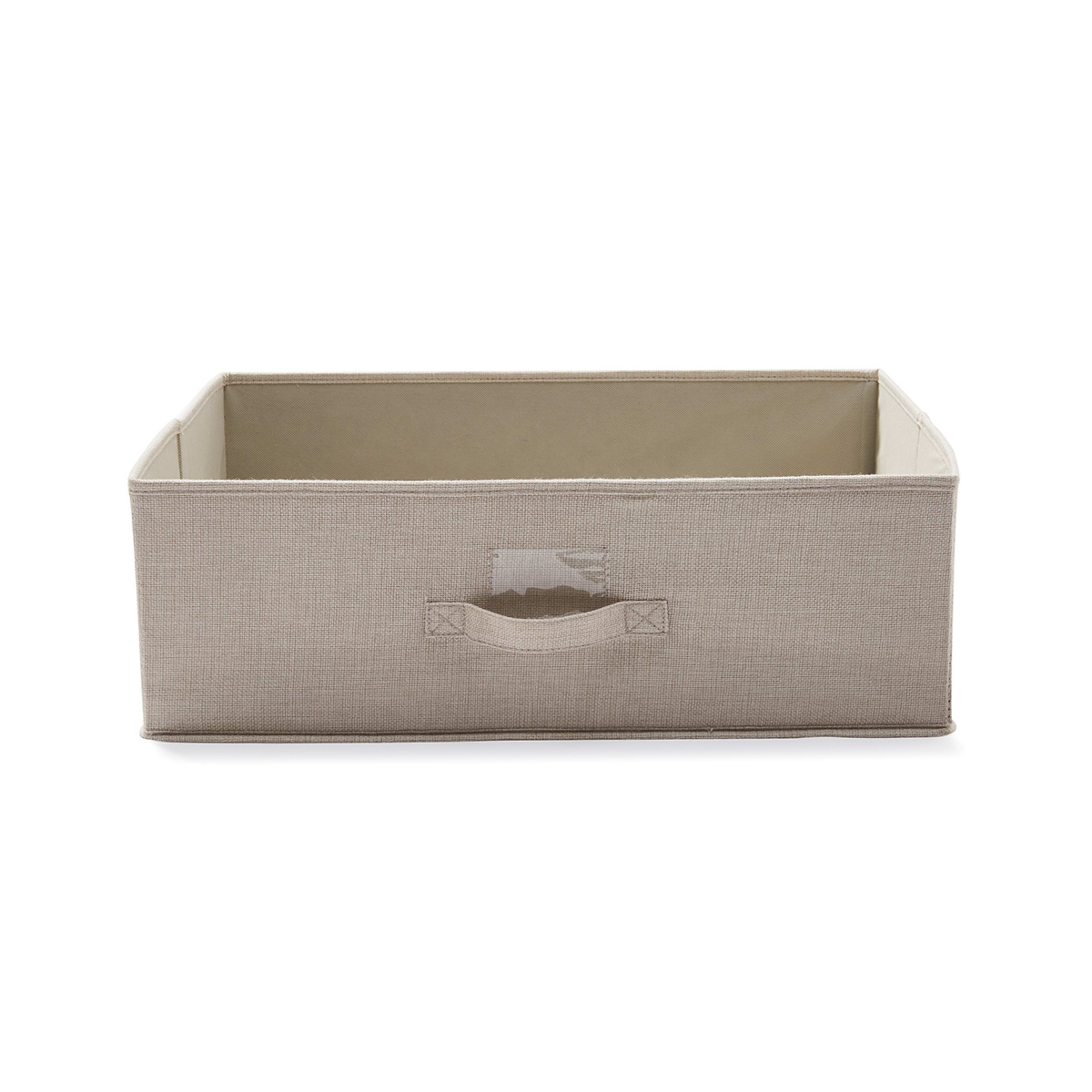 4 Linen Look Underbed Storage Box - Beige, 4 of 8