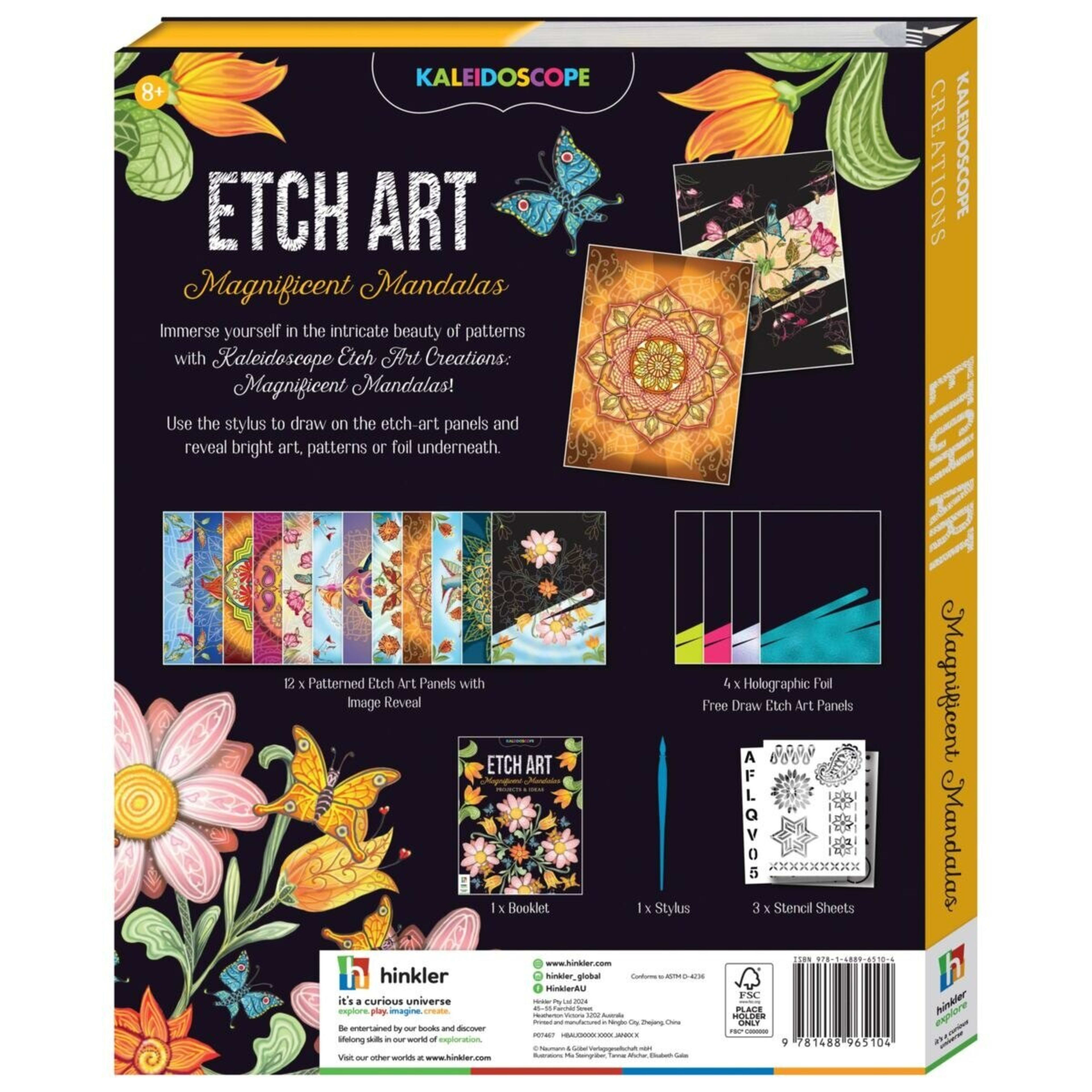 3 Kaleidoscope Etch Art: Magnificent Mandalas Kit - Book, 3 of 6