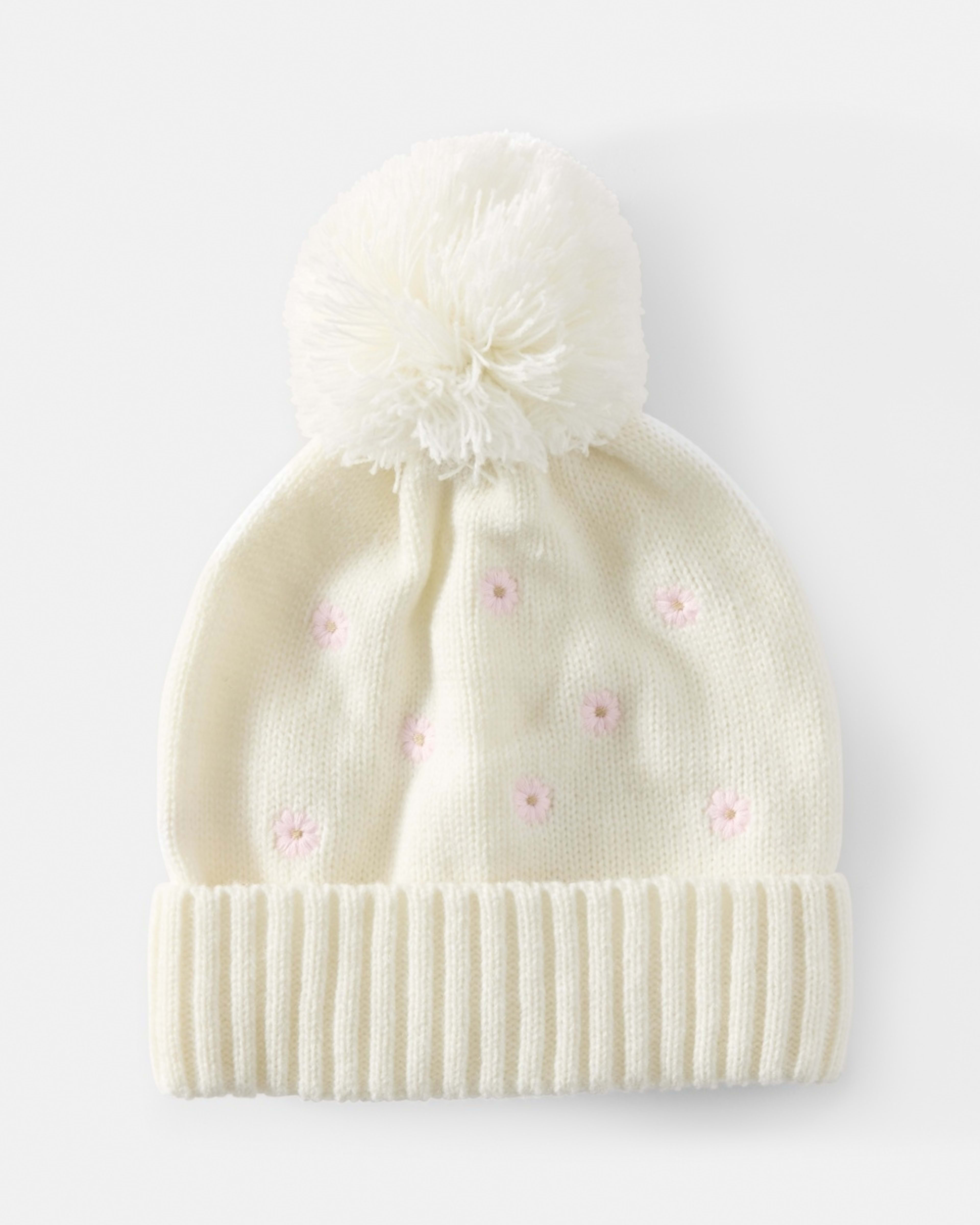 1 Embroidery Beanie Floral Embroidery