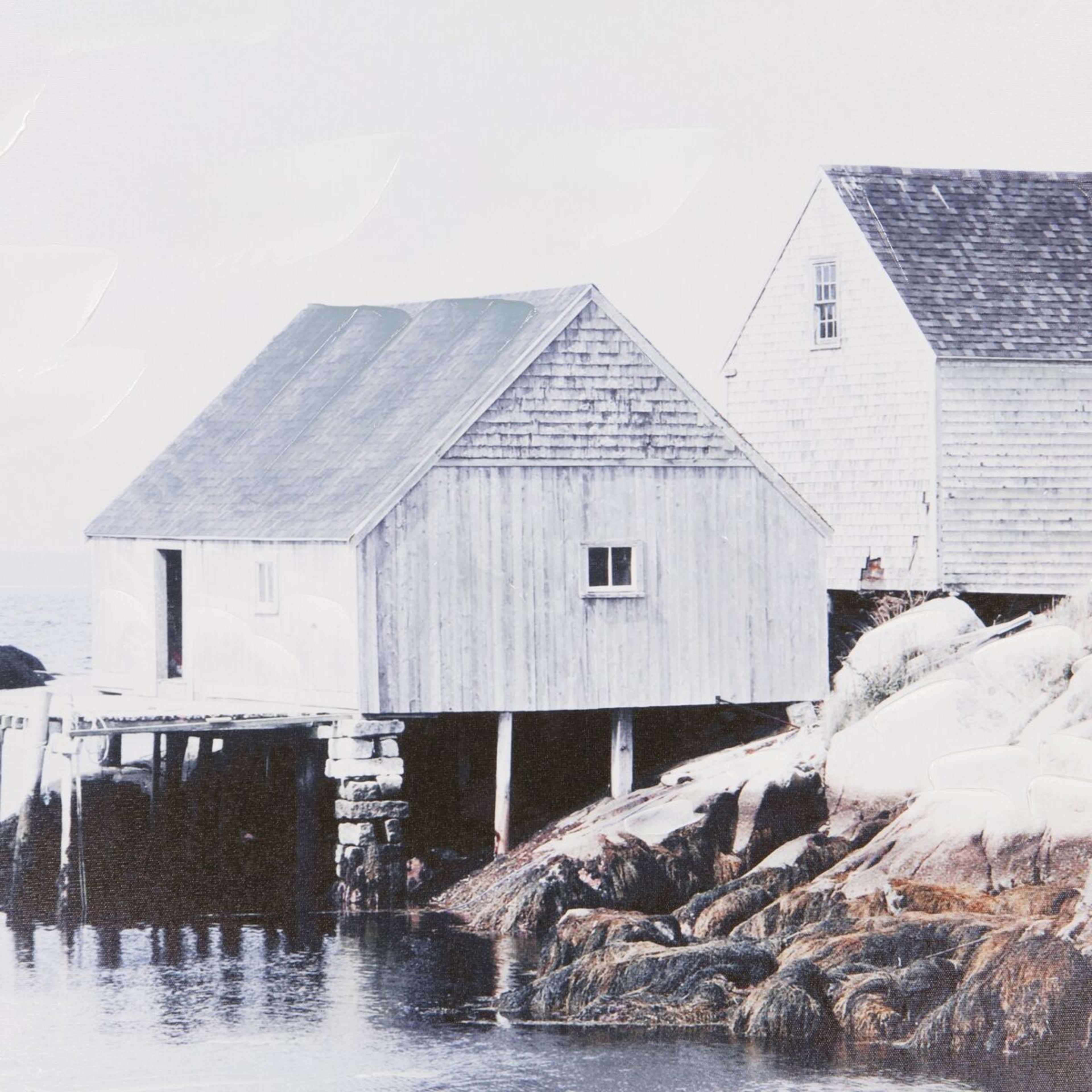3 Winter Coast House Framed Canvas, 3 of 5