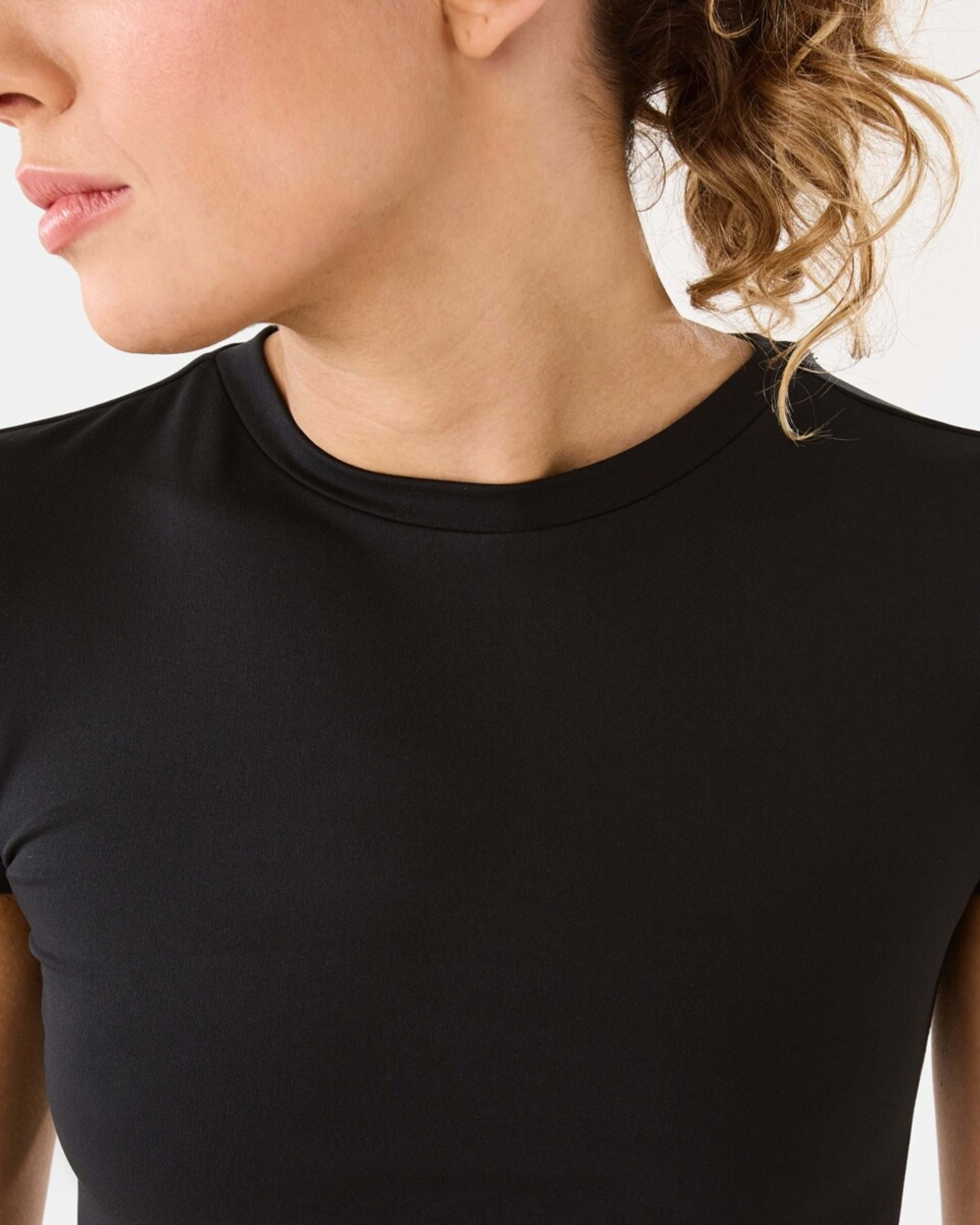 6 Active Womens Ultra Soft Crew Neck T-shirt BLACK, 6 of 6