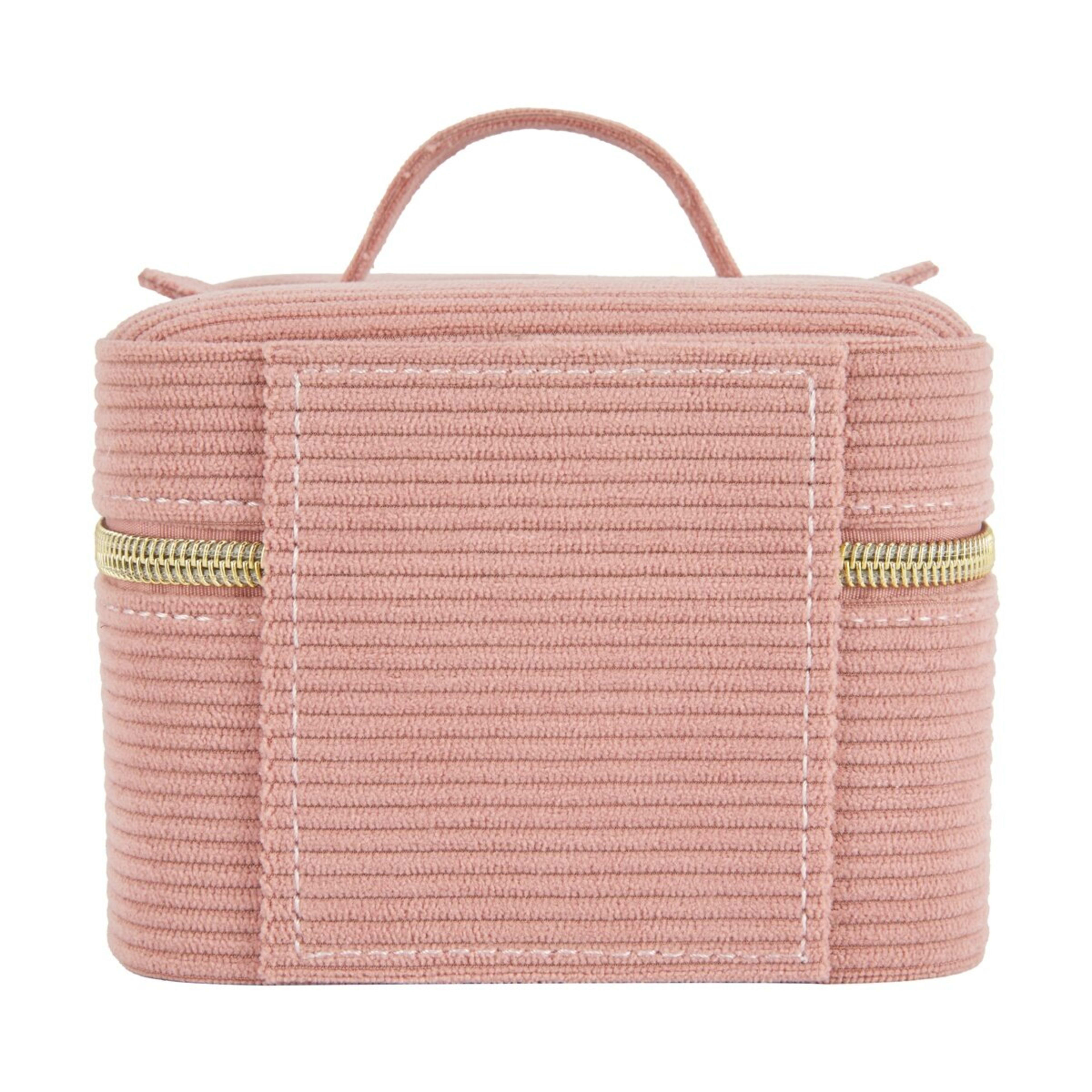 4 Pink Corduroy Square Jewellery Box, 4 of 9