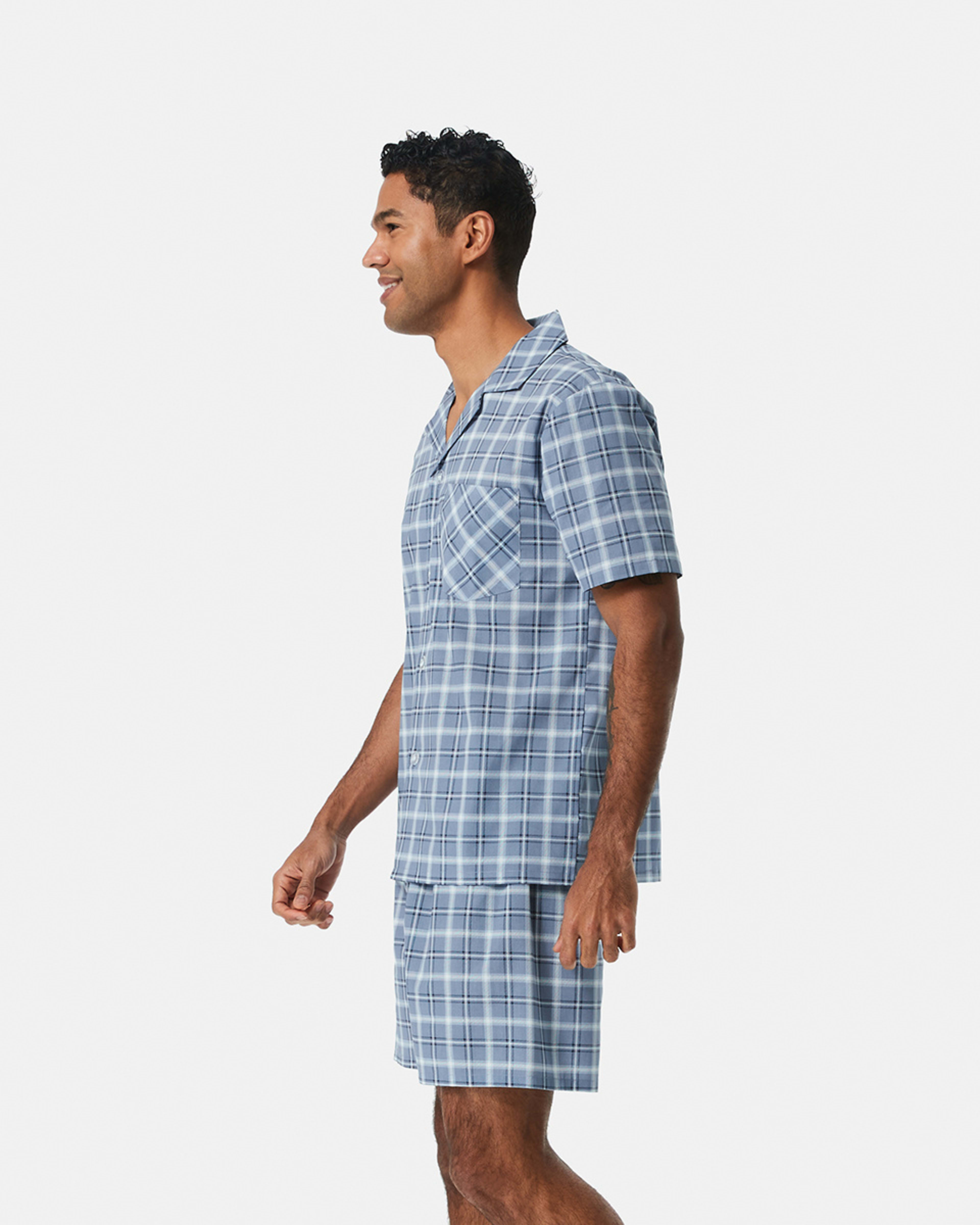 2 Short Leg Woven Pyjama Set New Check, 2 of 6