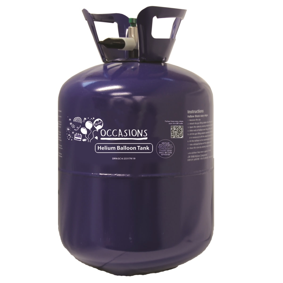 Alpen Occasions Helium Balloon 30 Tank Kit Small Kmart